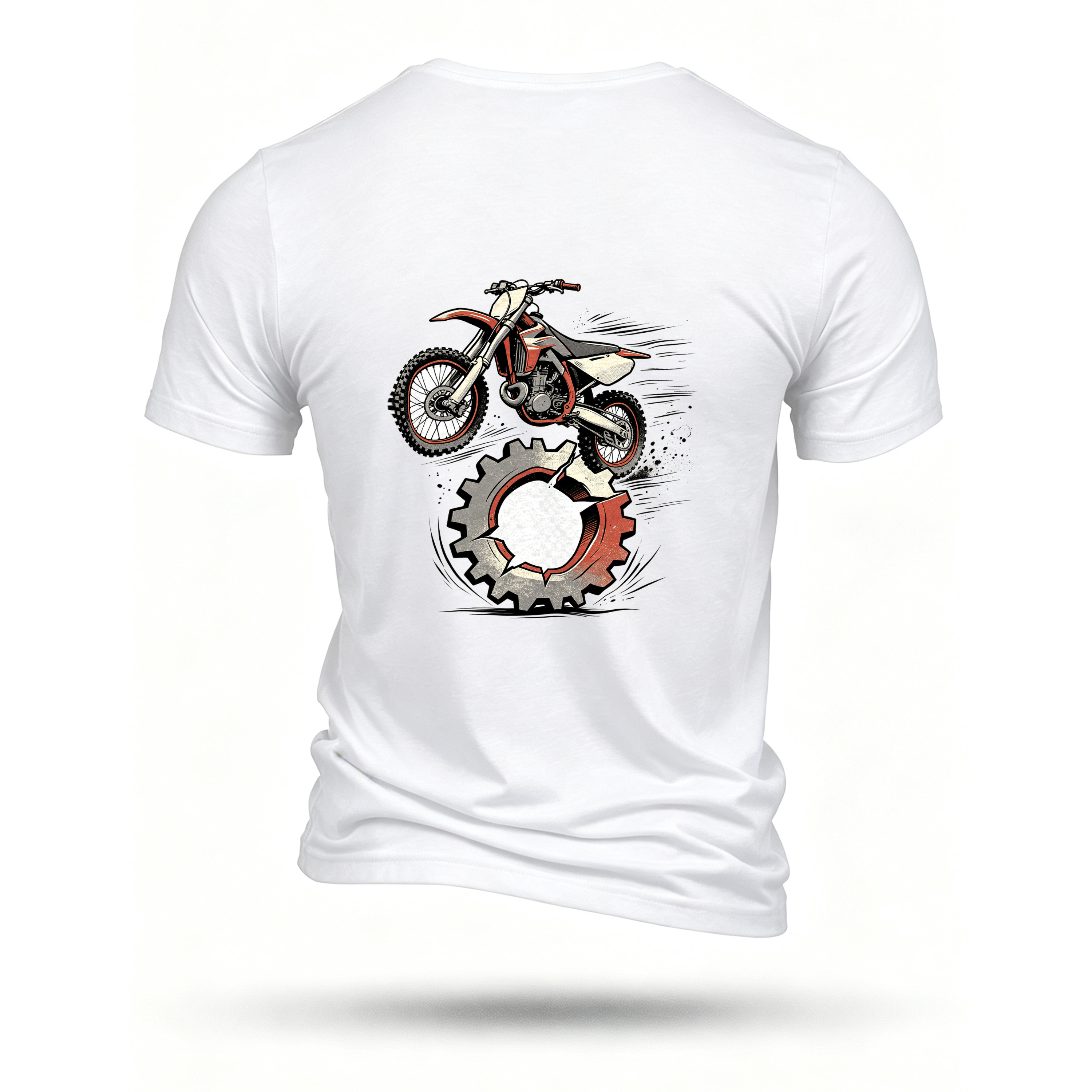 White T-shirt, back print
