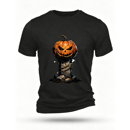 Black T-shirt, front print