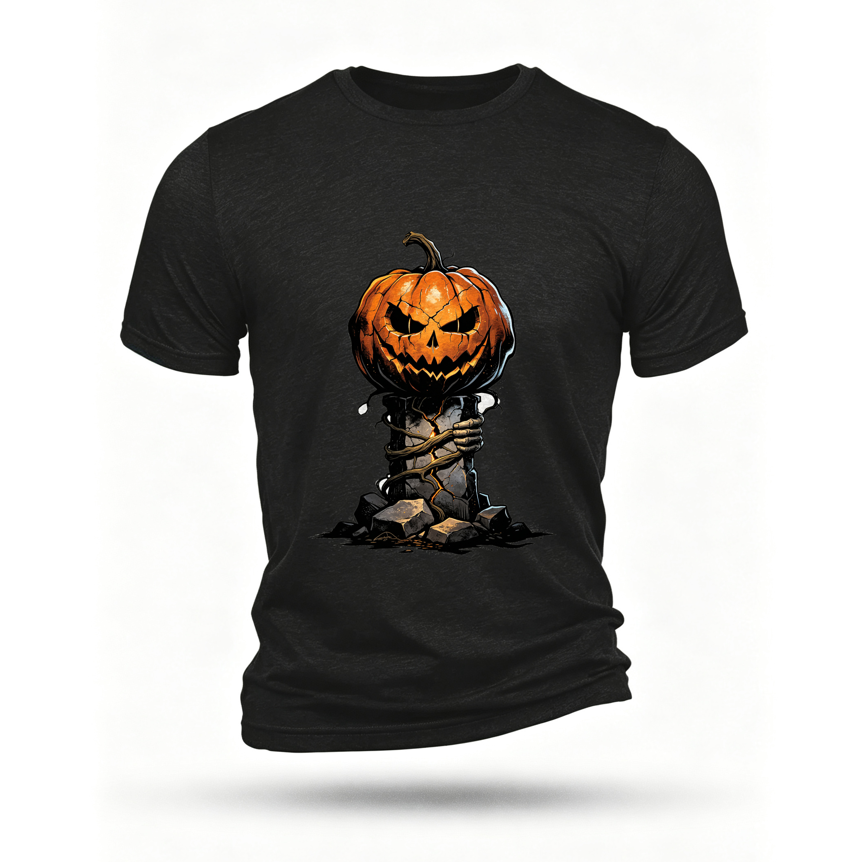 Black T-shirt, front print