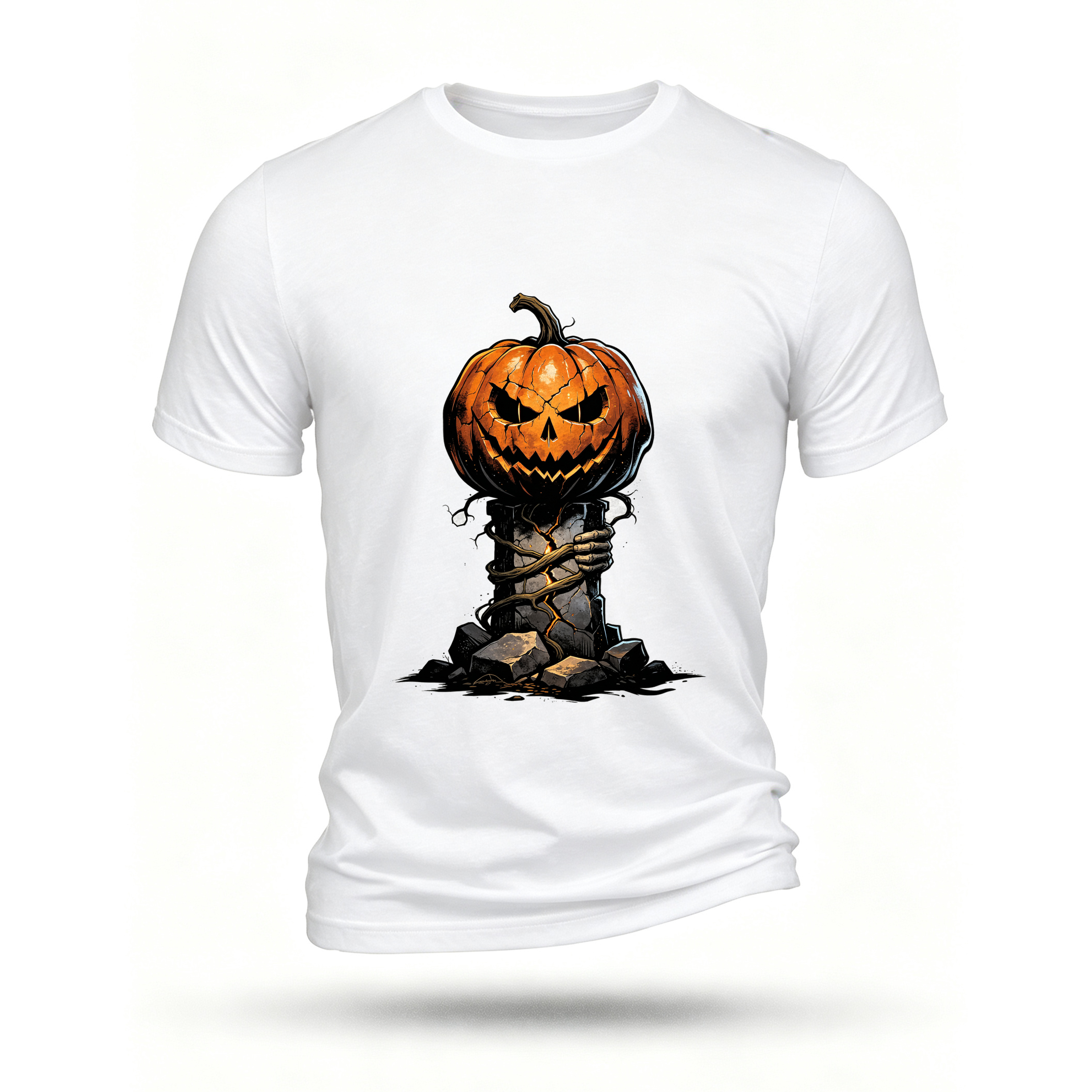 White T-shirt, front print