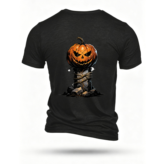 Black T-shirt, back print