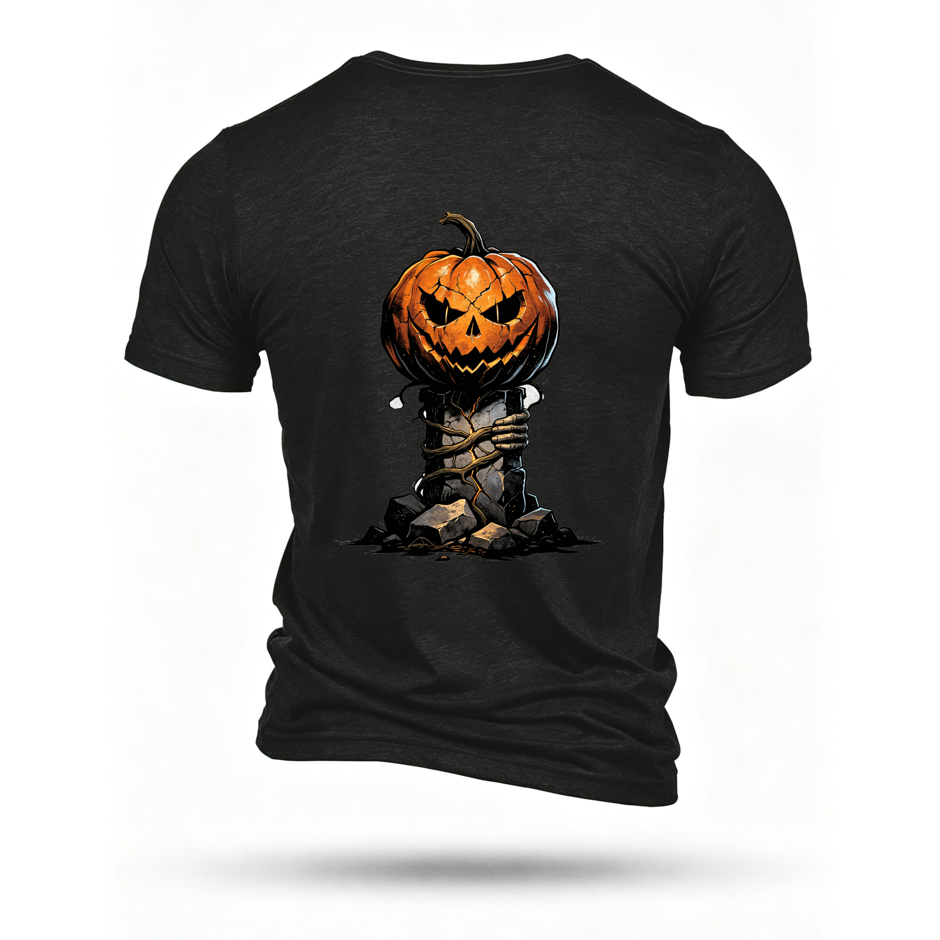 Black T-shirt, back print
