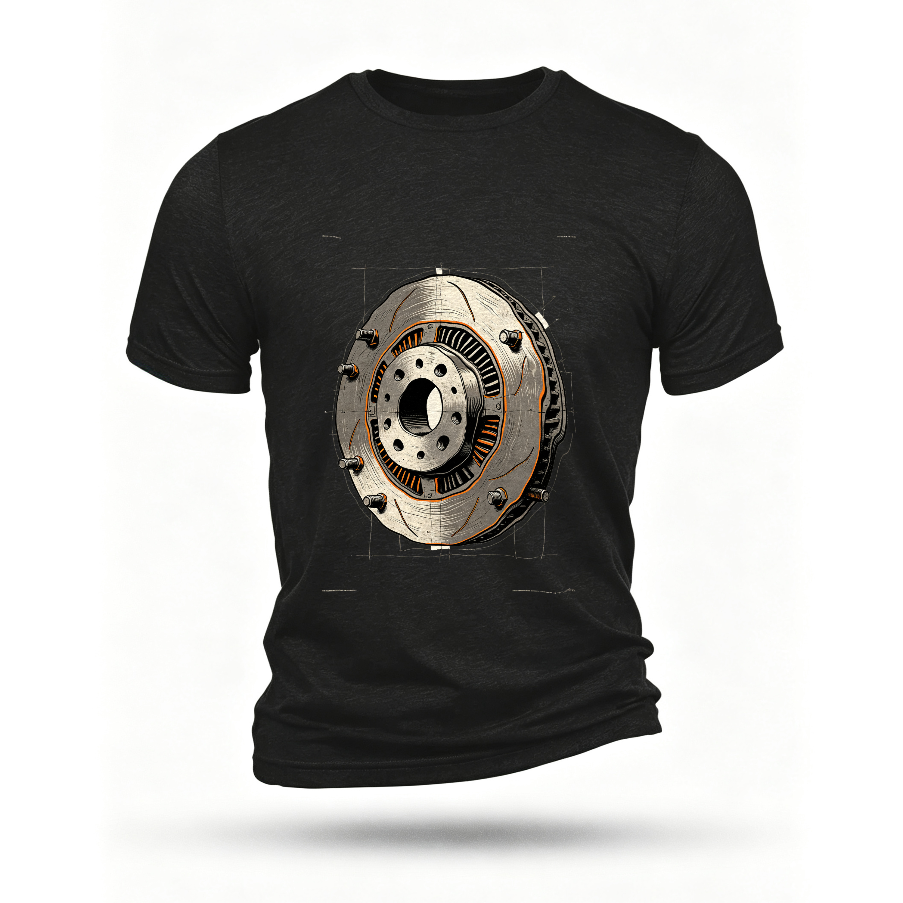 Black T-shirt, front print