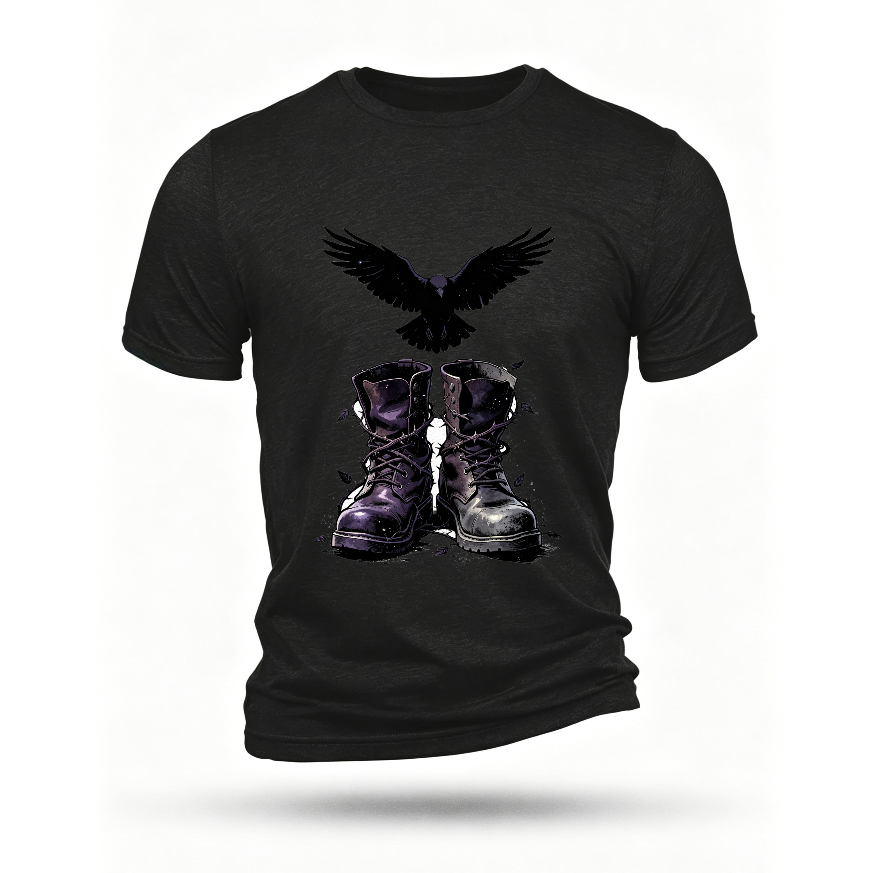 Black T-shirt, front print