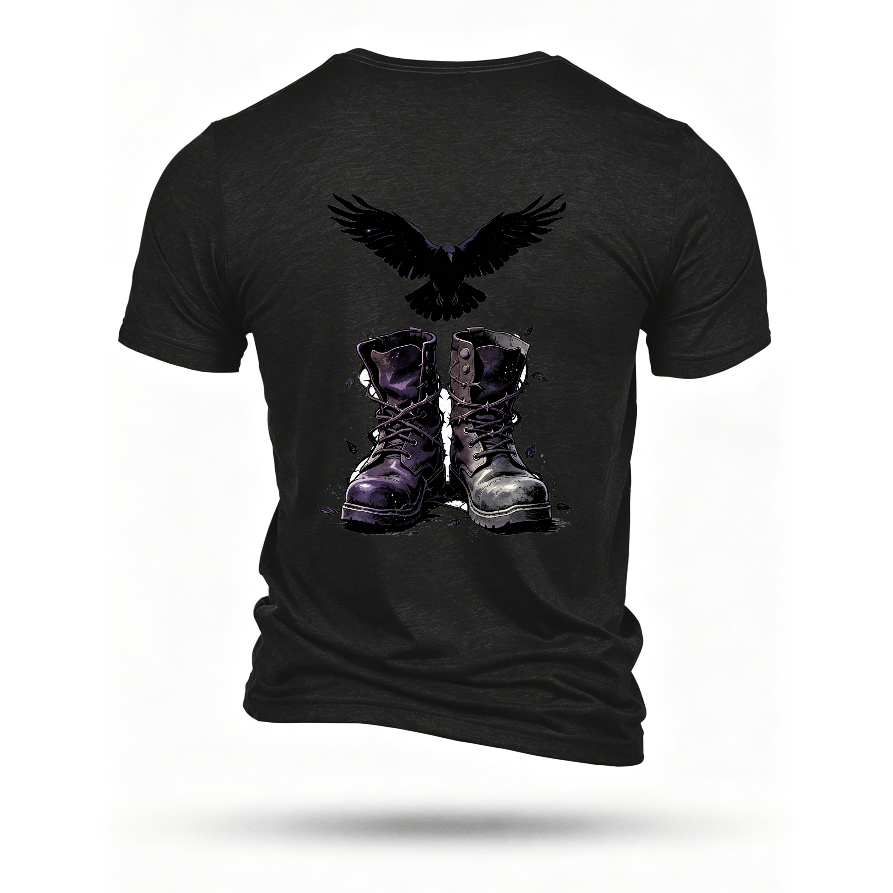 Black T-shirt, back print