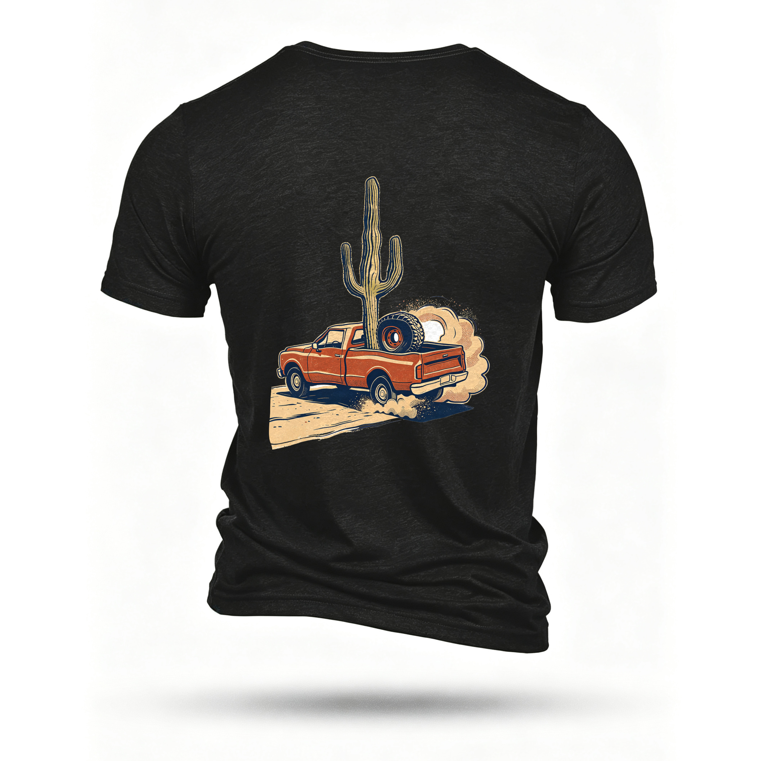 Black T-shirt, back print