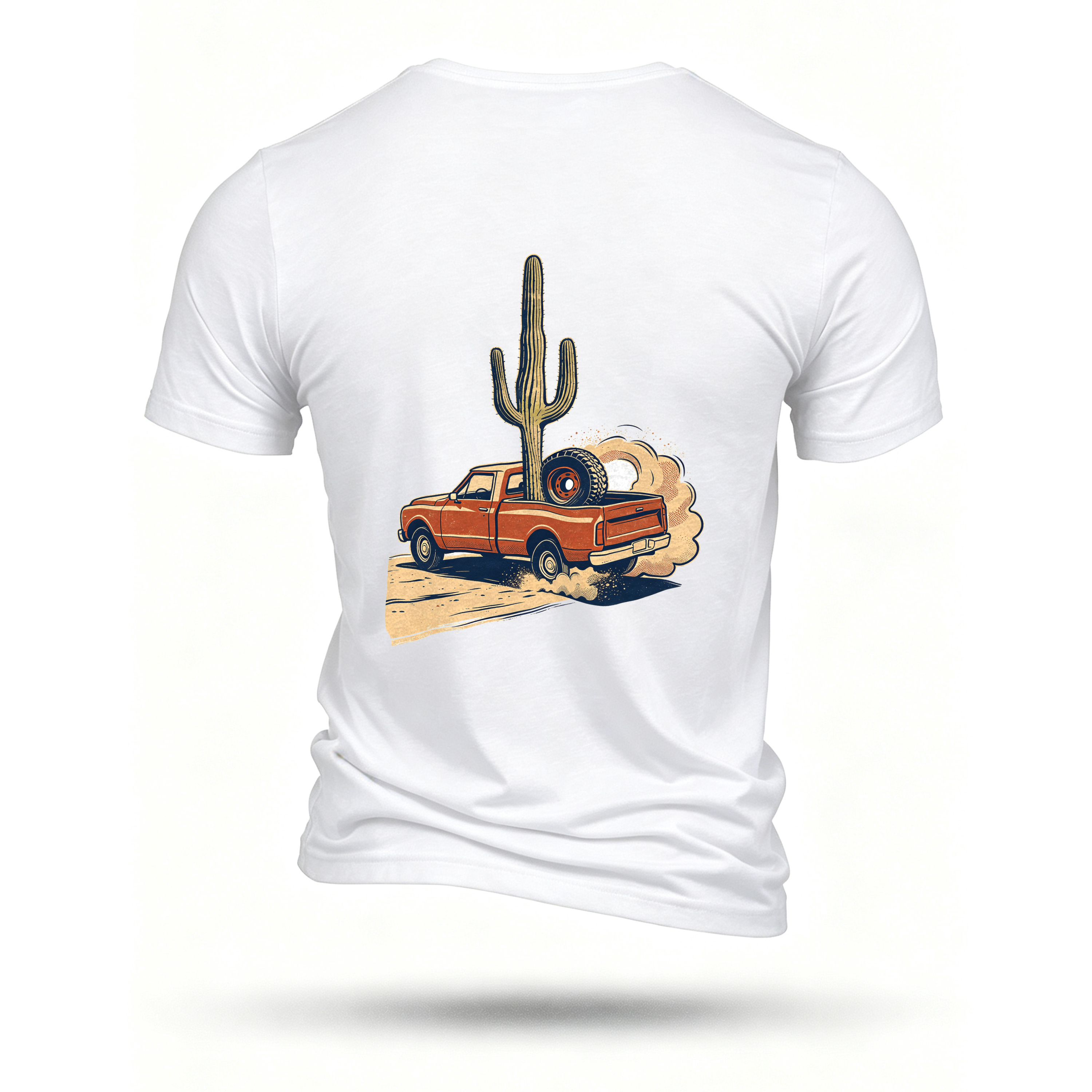 White T-shirt, back print