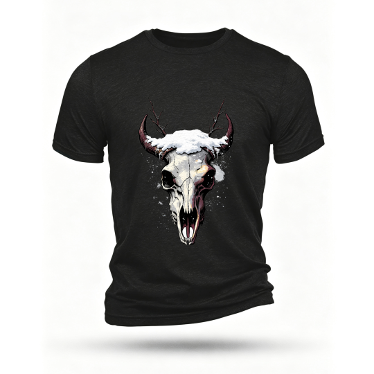 Black T-shirt, front print