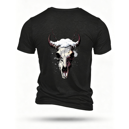 Black T-shirt, back print