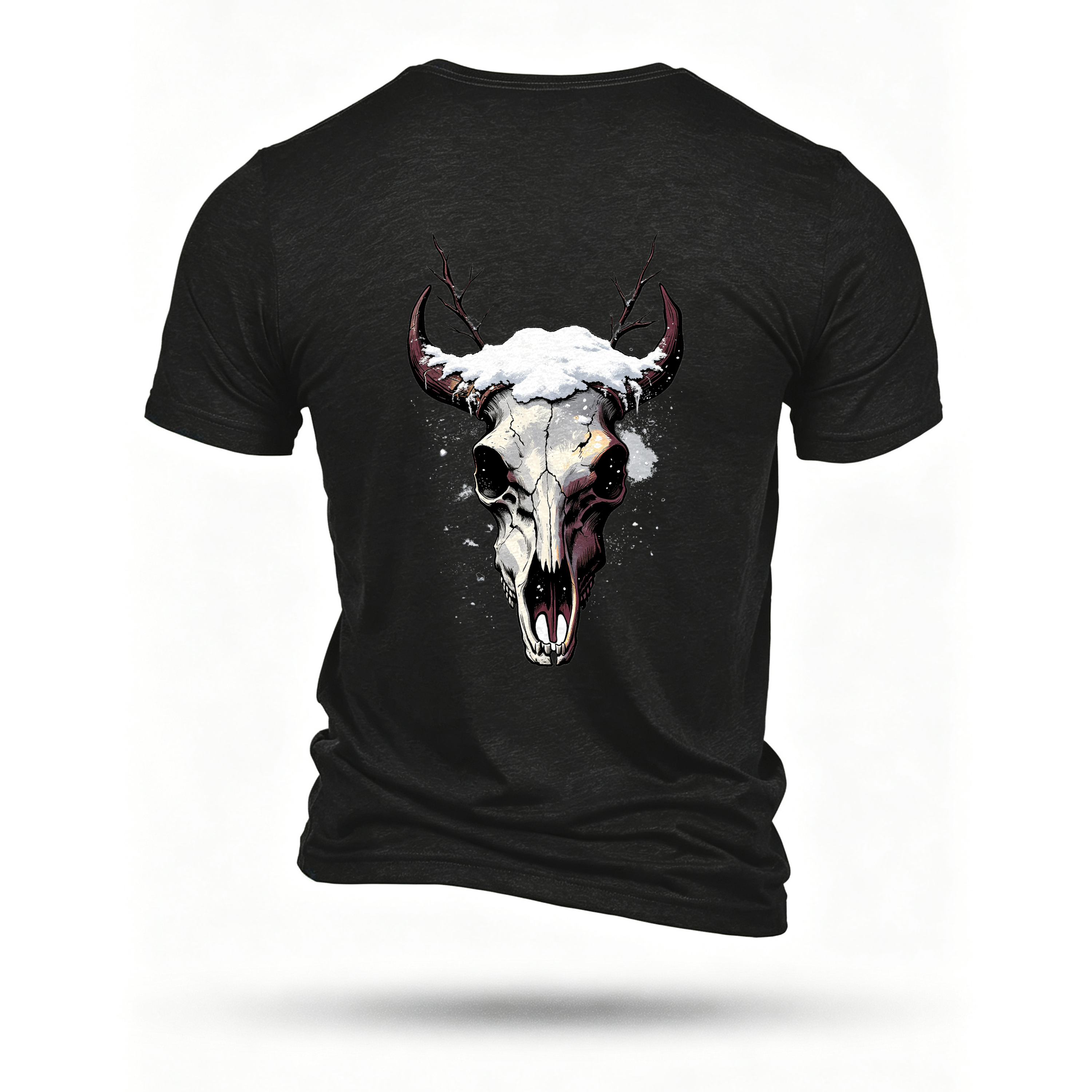 Black T-shirt, back print