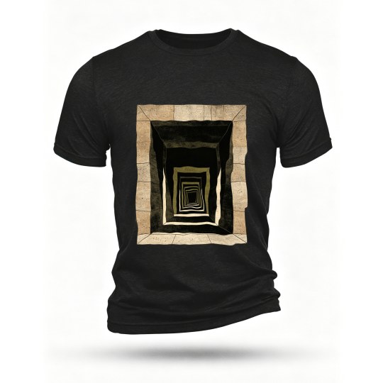 Black T-shirt, front print