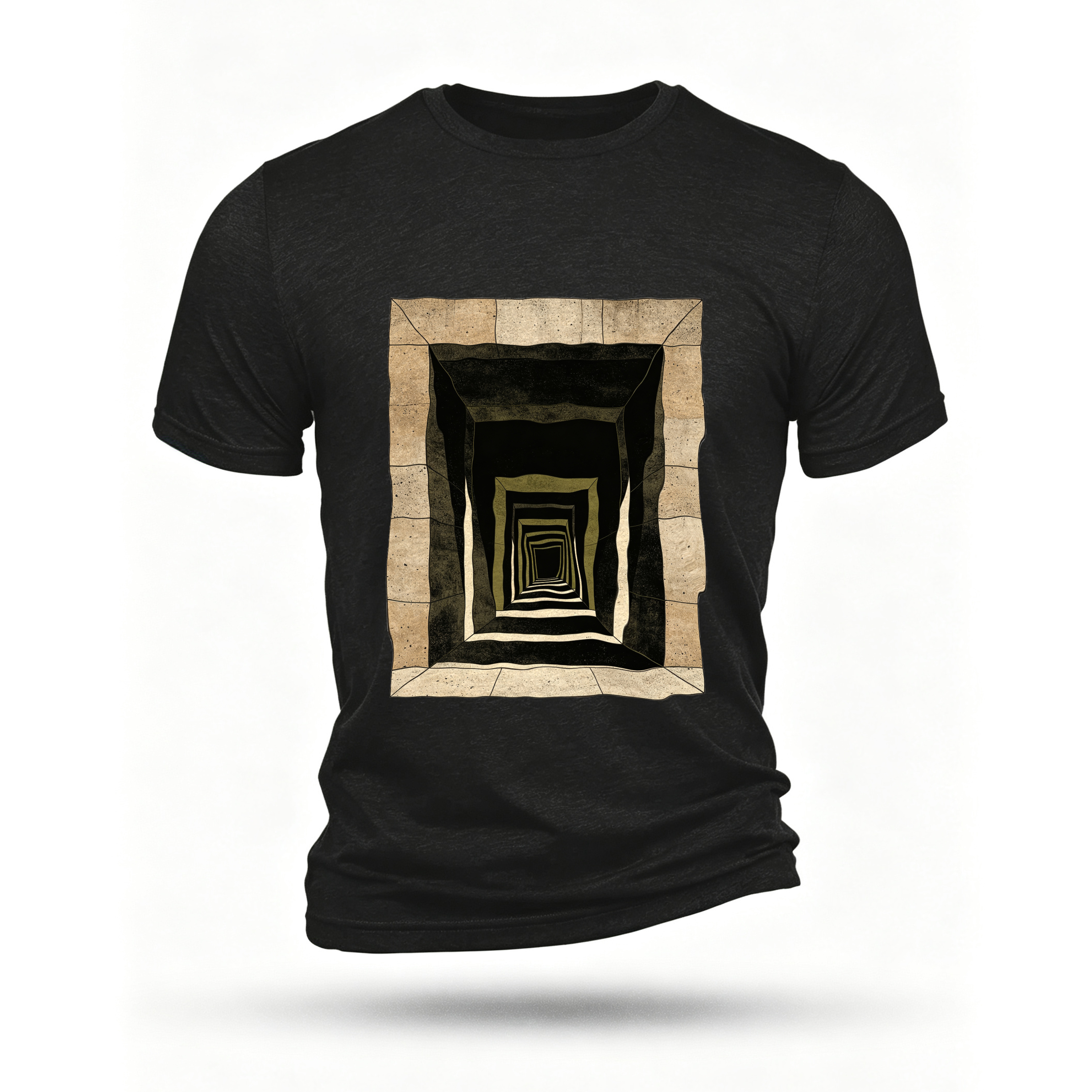 Black T-shirt, front print