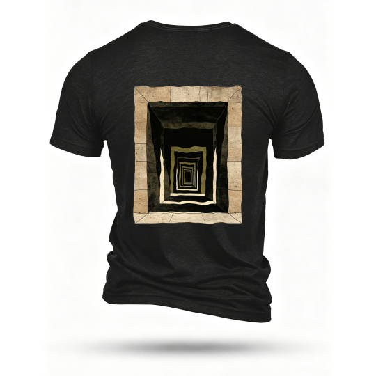 Black T-shirt, back print