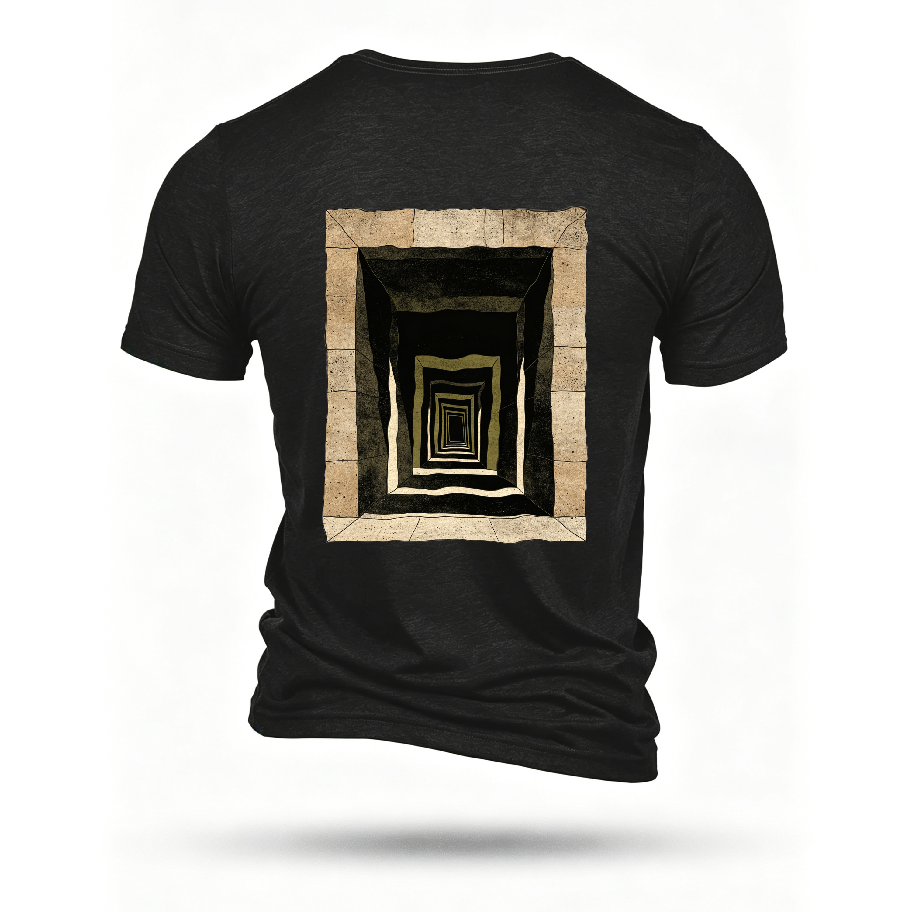 Black T-shirt, back print