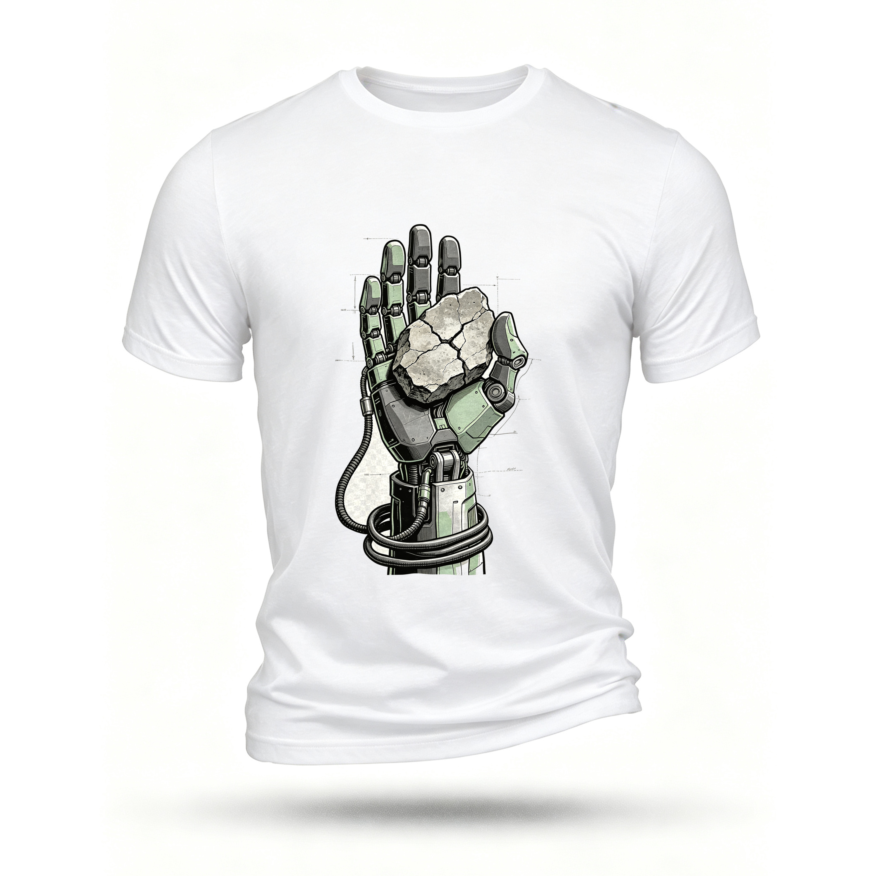White T-shirt, front print