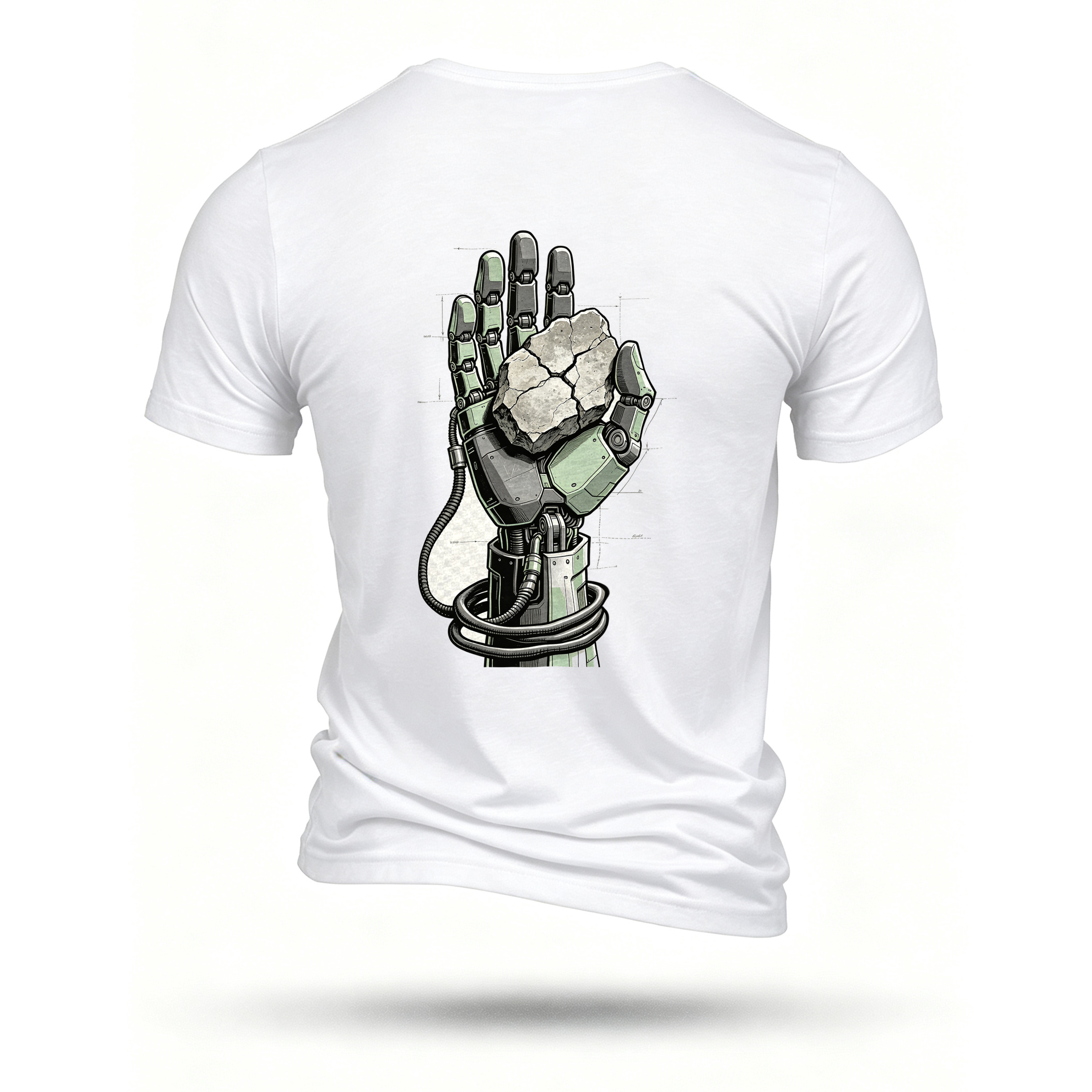 White T-shirt, back print