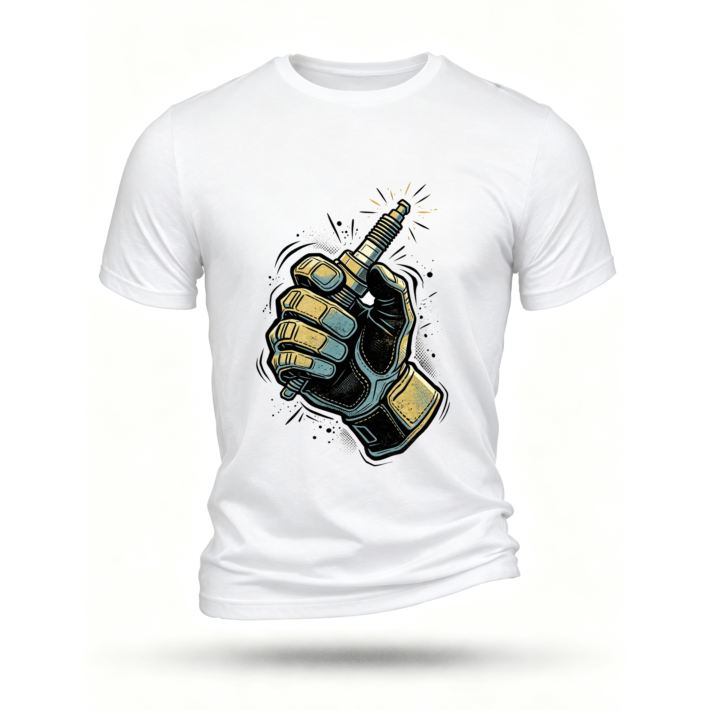White T-shirt, front print