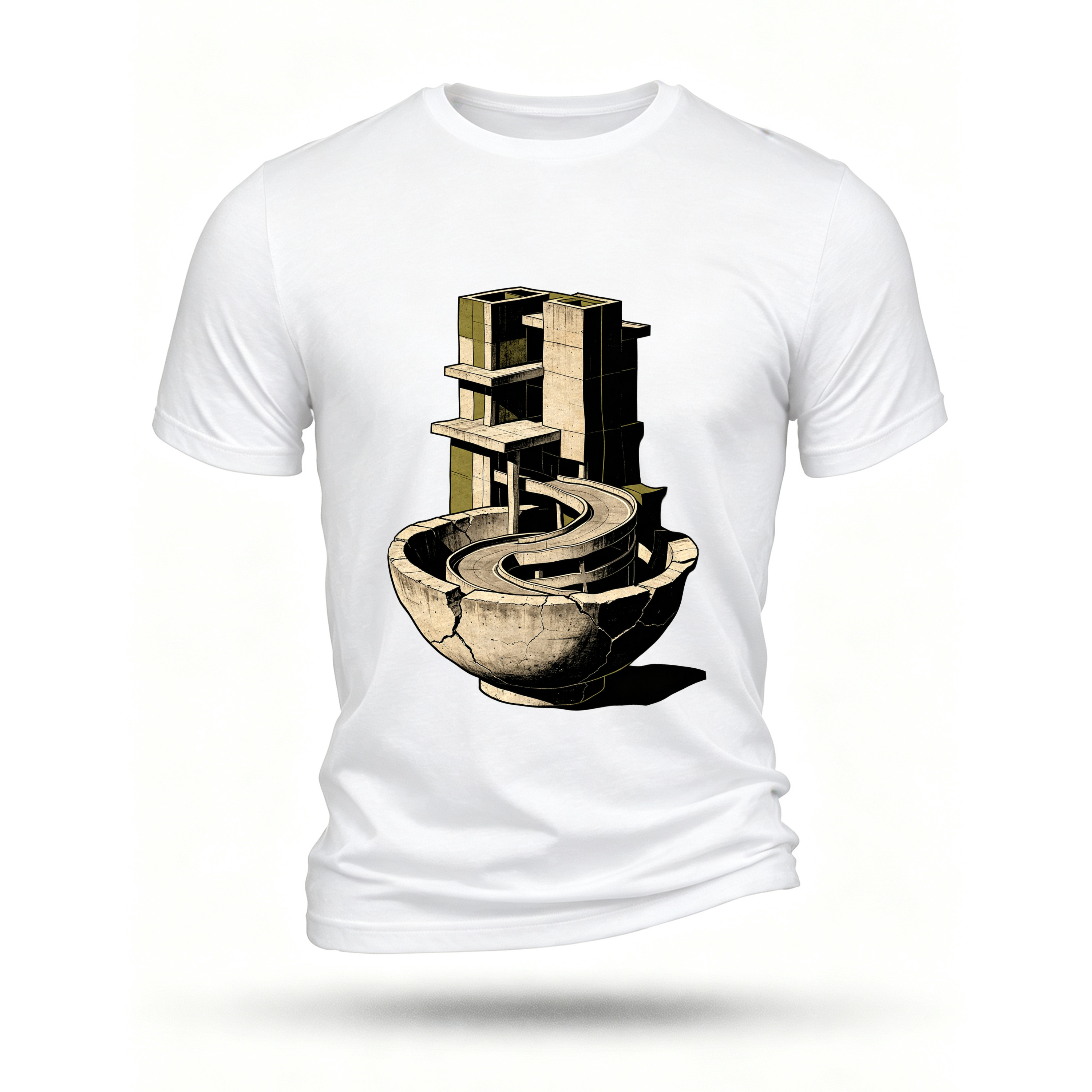White T-shirt, front print