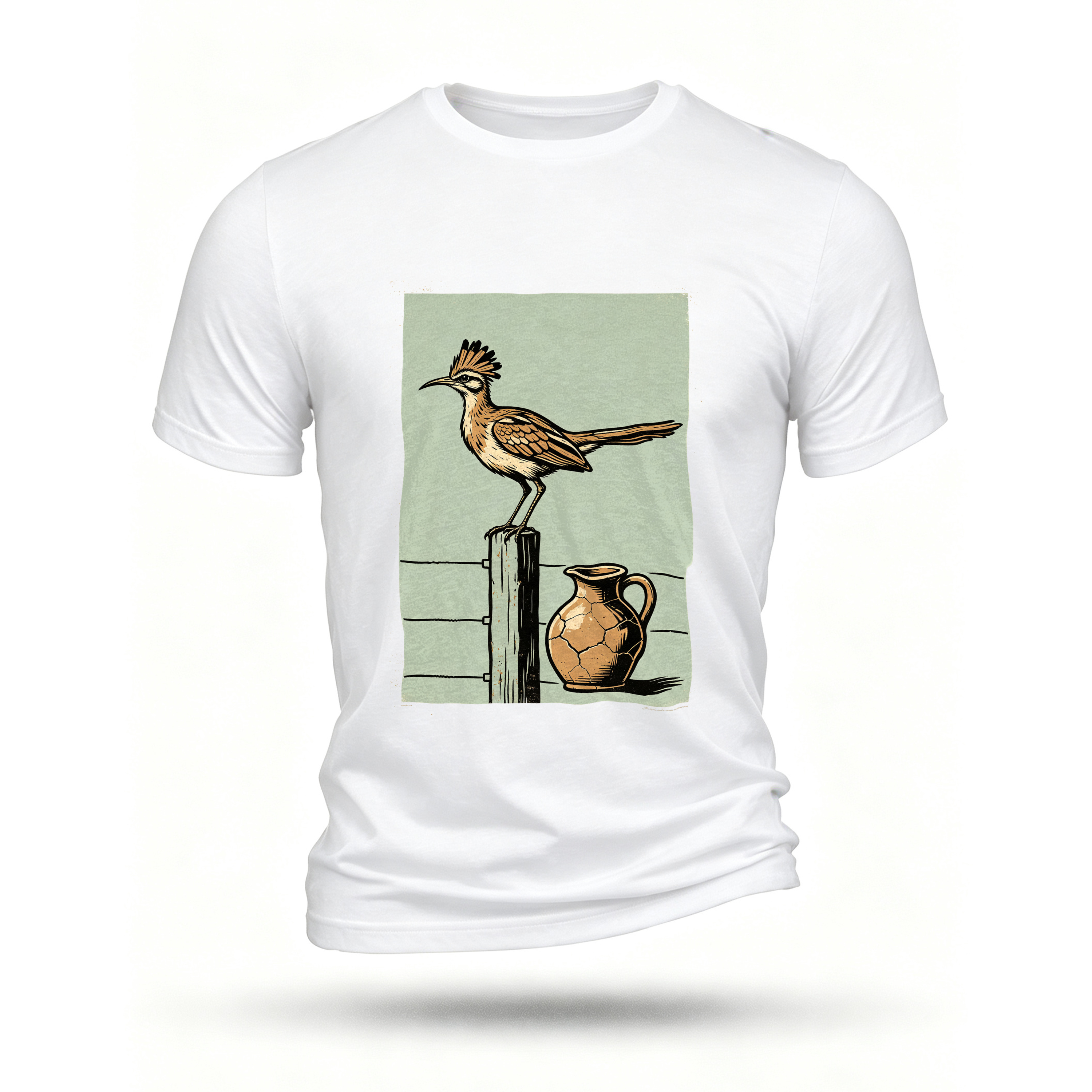 White T-shirt, front print
