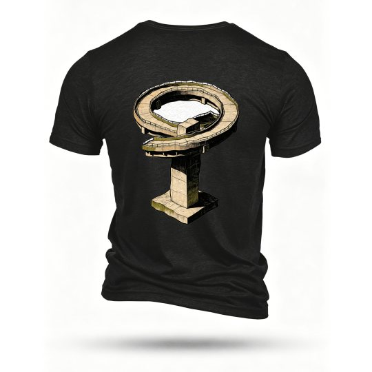 Black T-shirt, back print