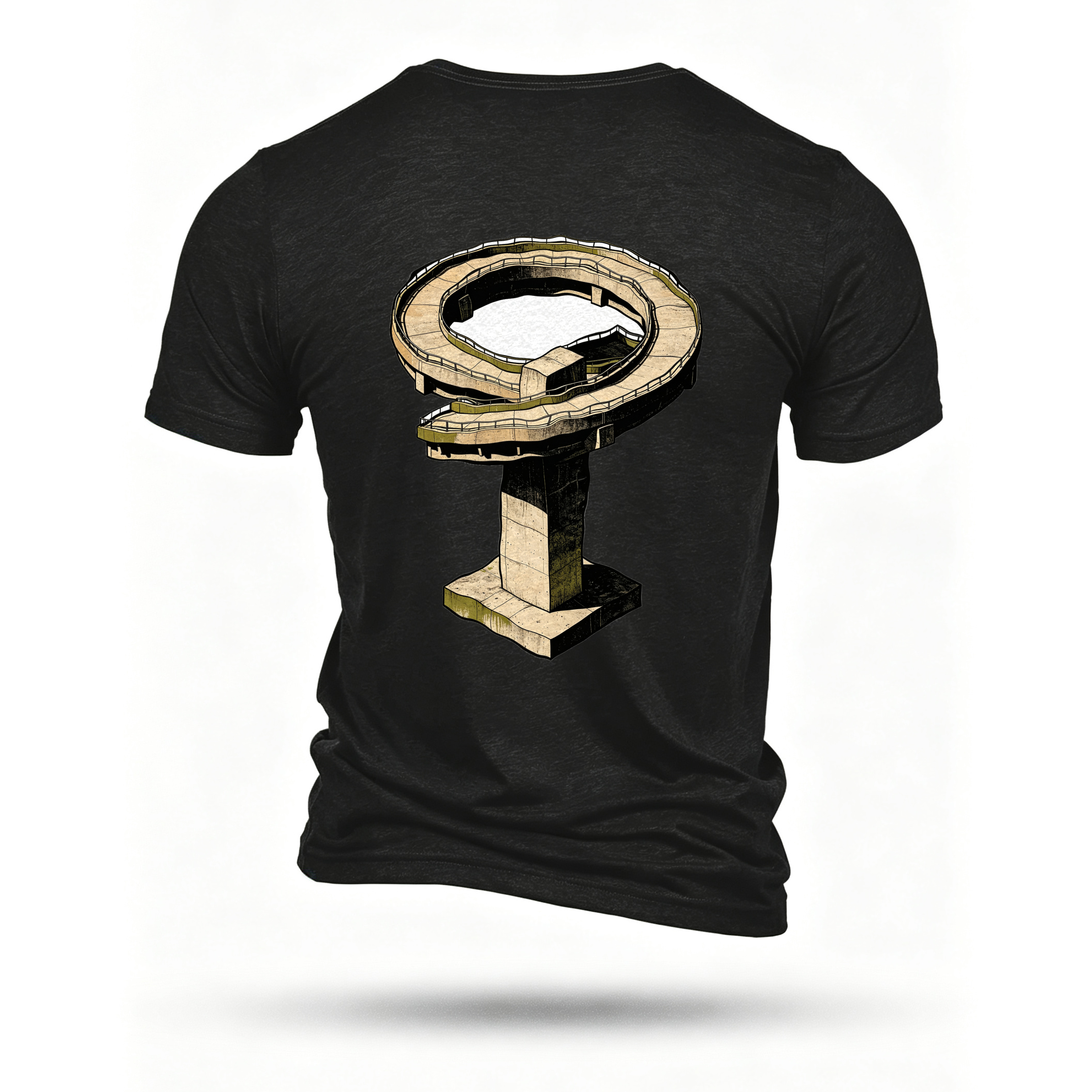 Black T-shirt, back print