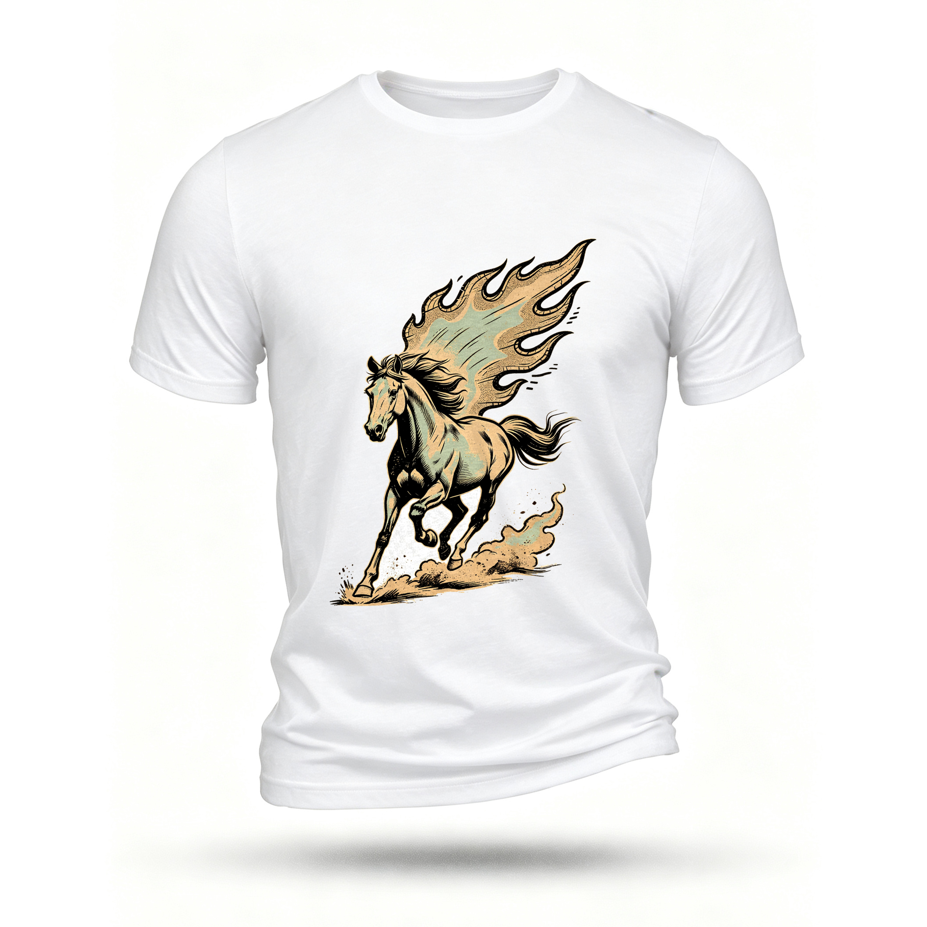 White T-shirt, front print