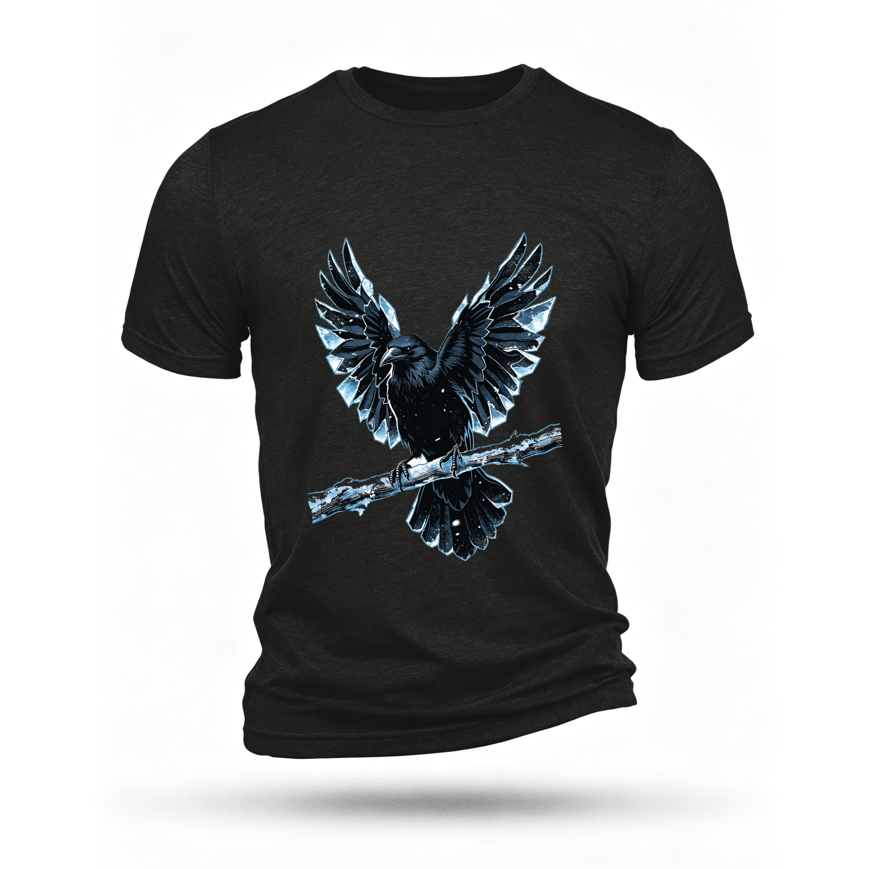 Black T-shirt, front print