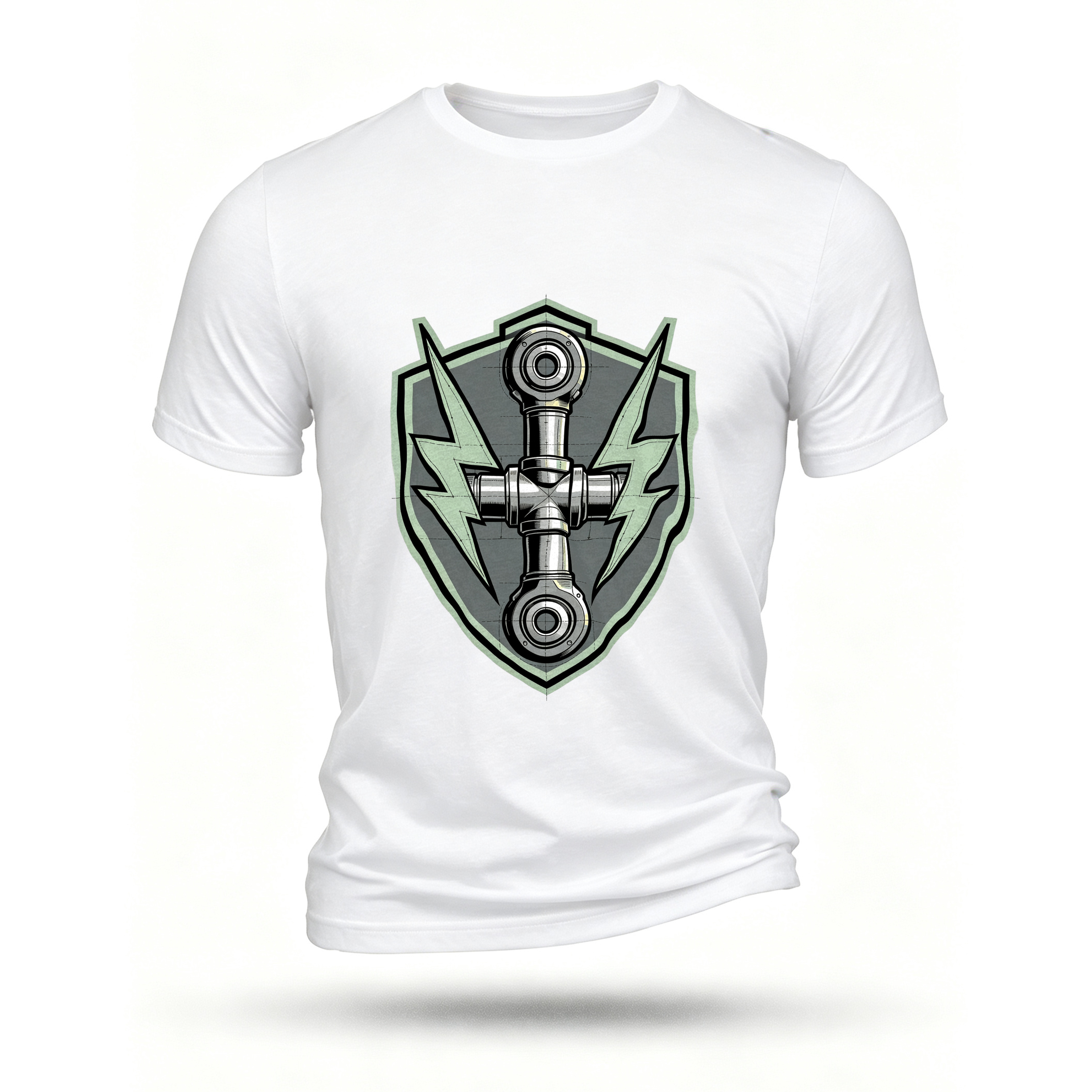 White T-shirt, front print