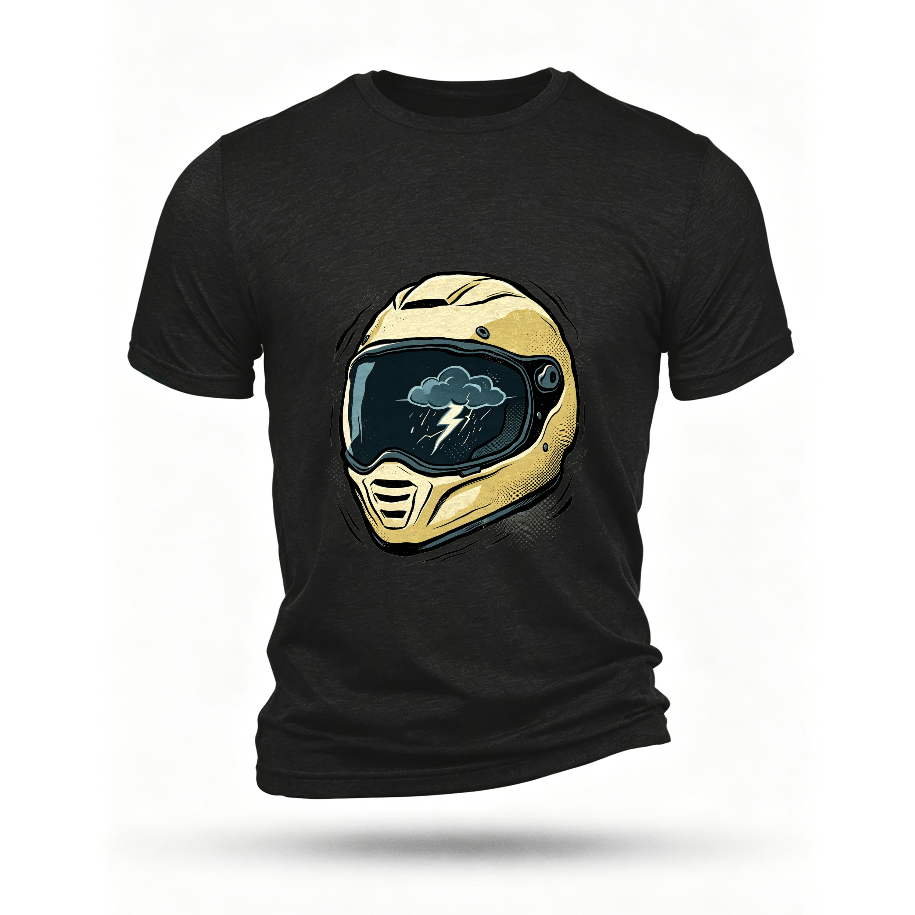Black T-shirt, front print