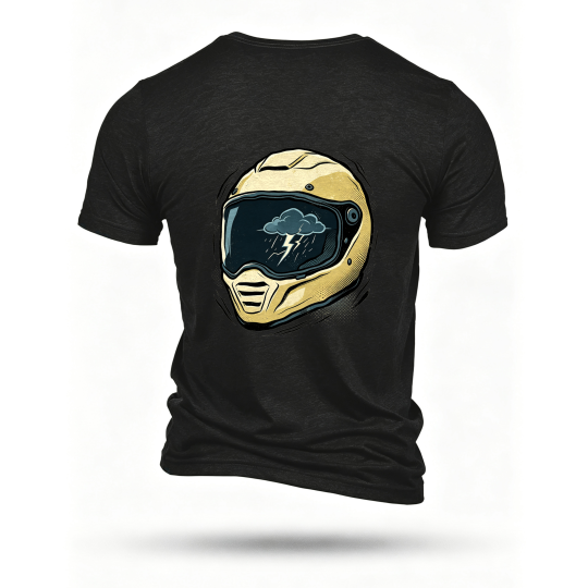 Black T-shirt, back print