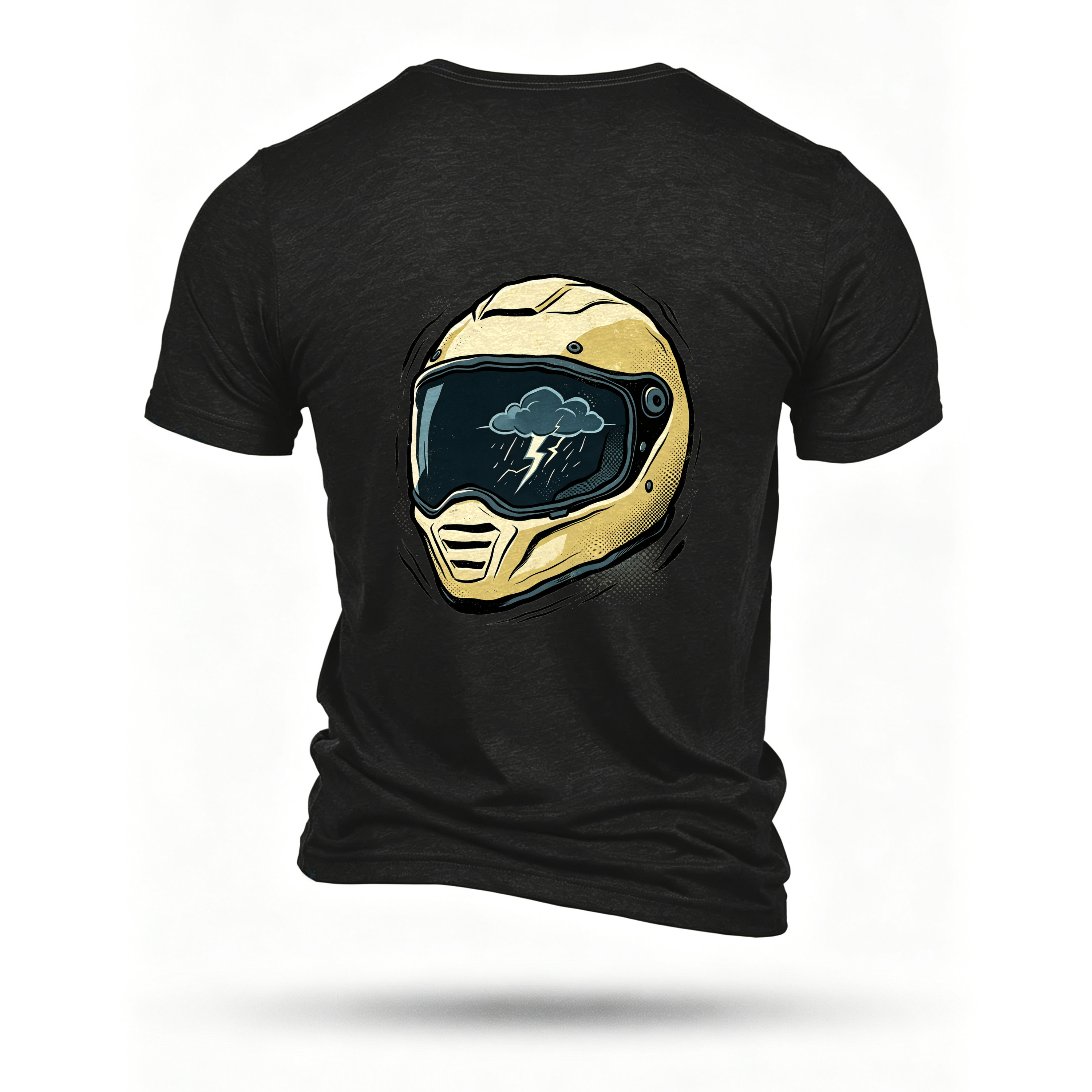 Black T-shirt, back print