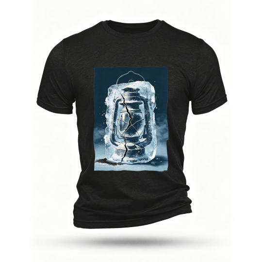 Black T-shirt, front print
