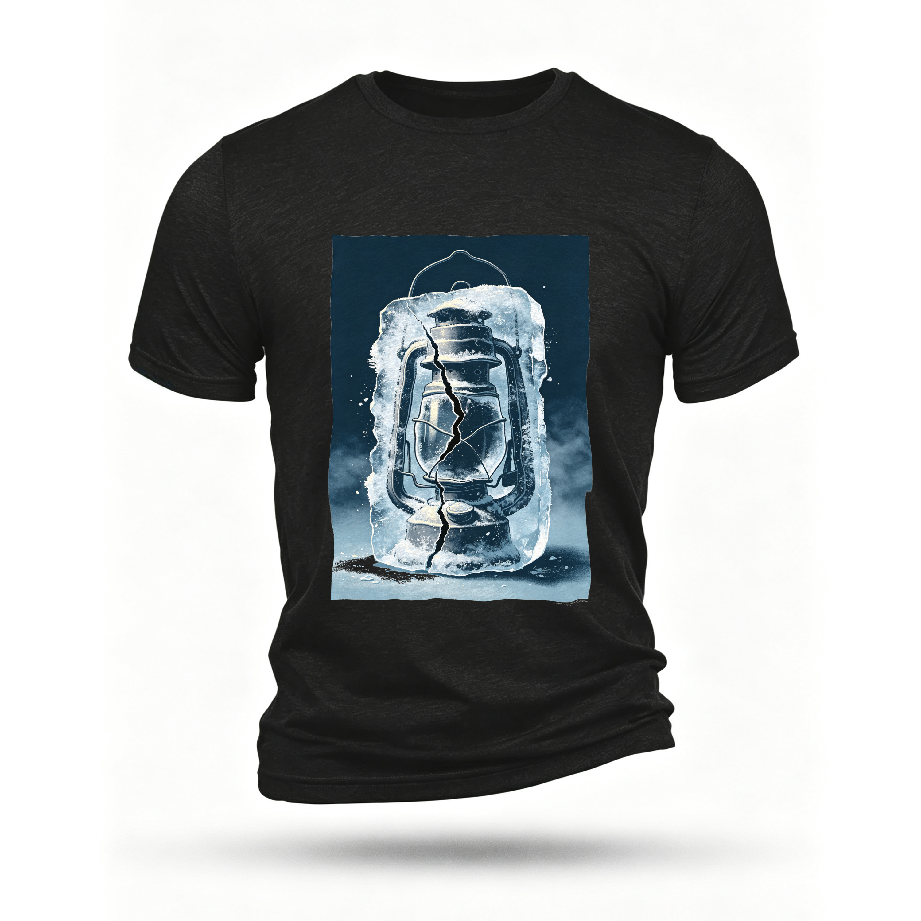 Black T-shirt, front print