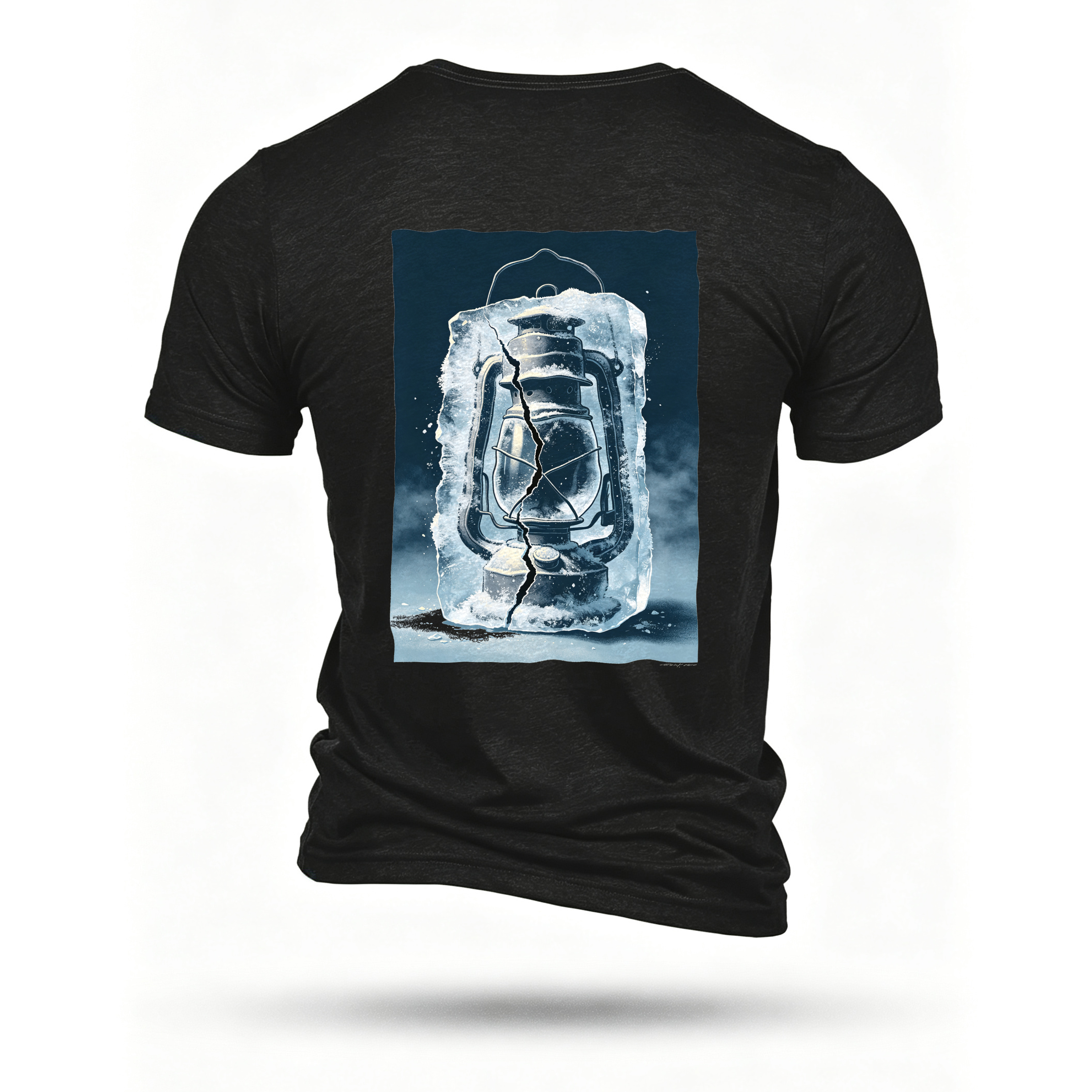 Black T-shirt, back print