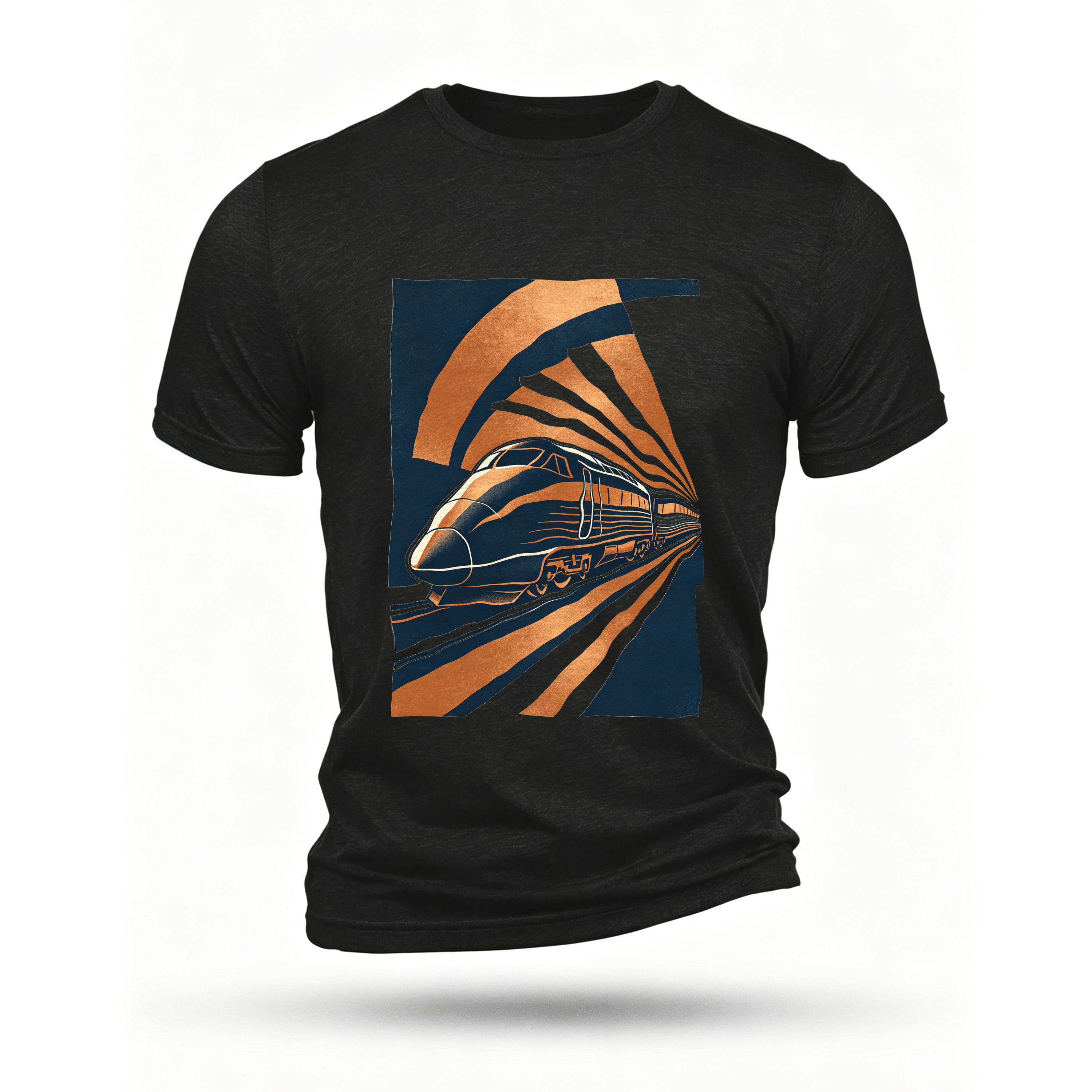 Black T-shirt, front print