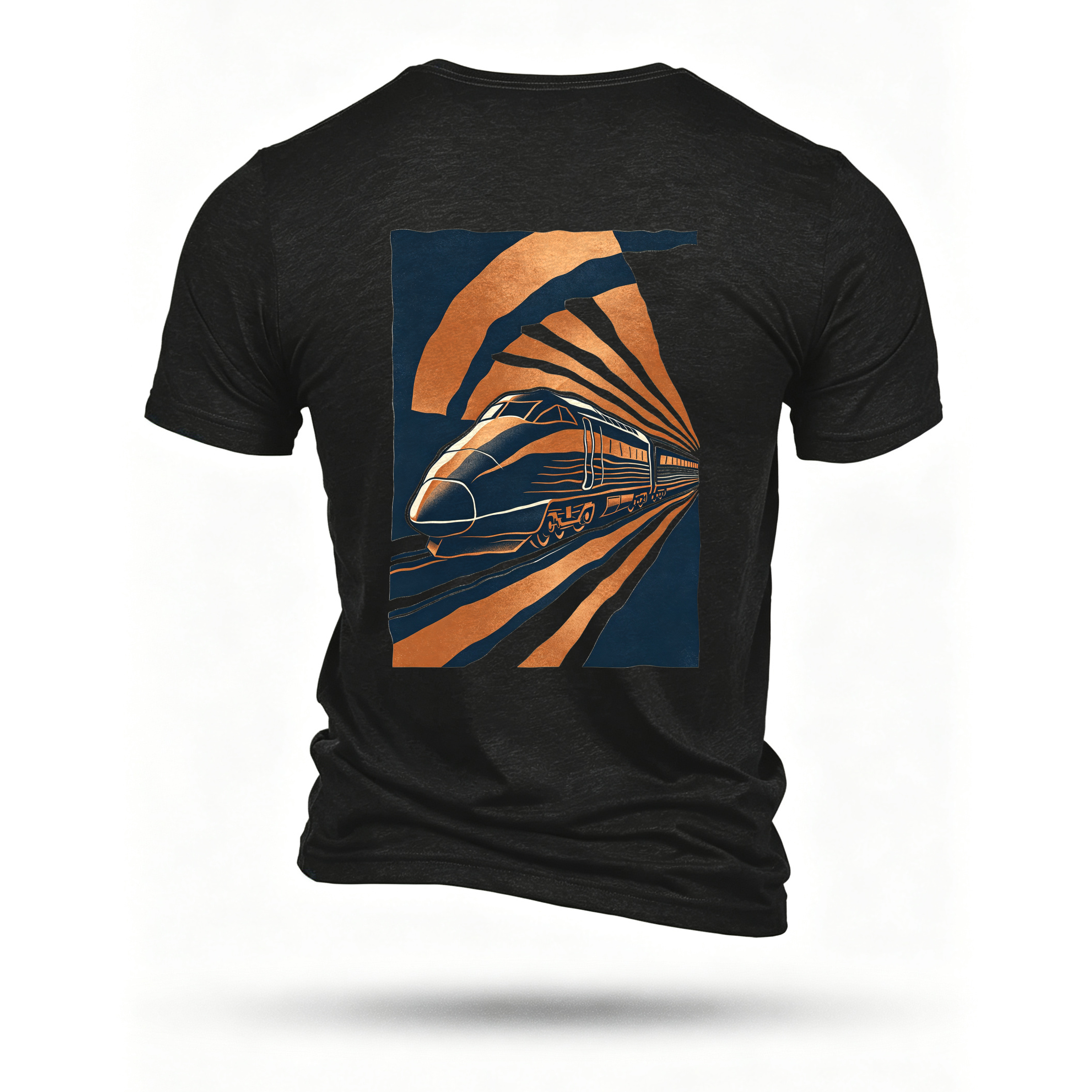 Black T-shirt, back print