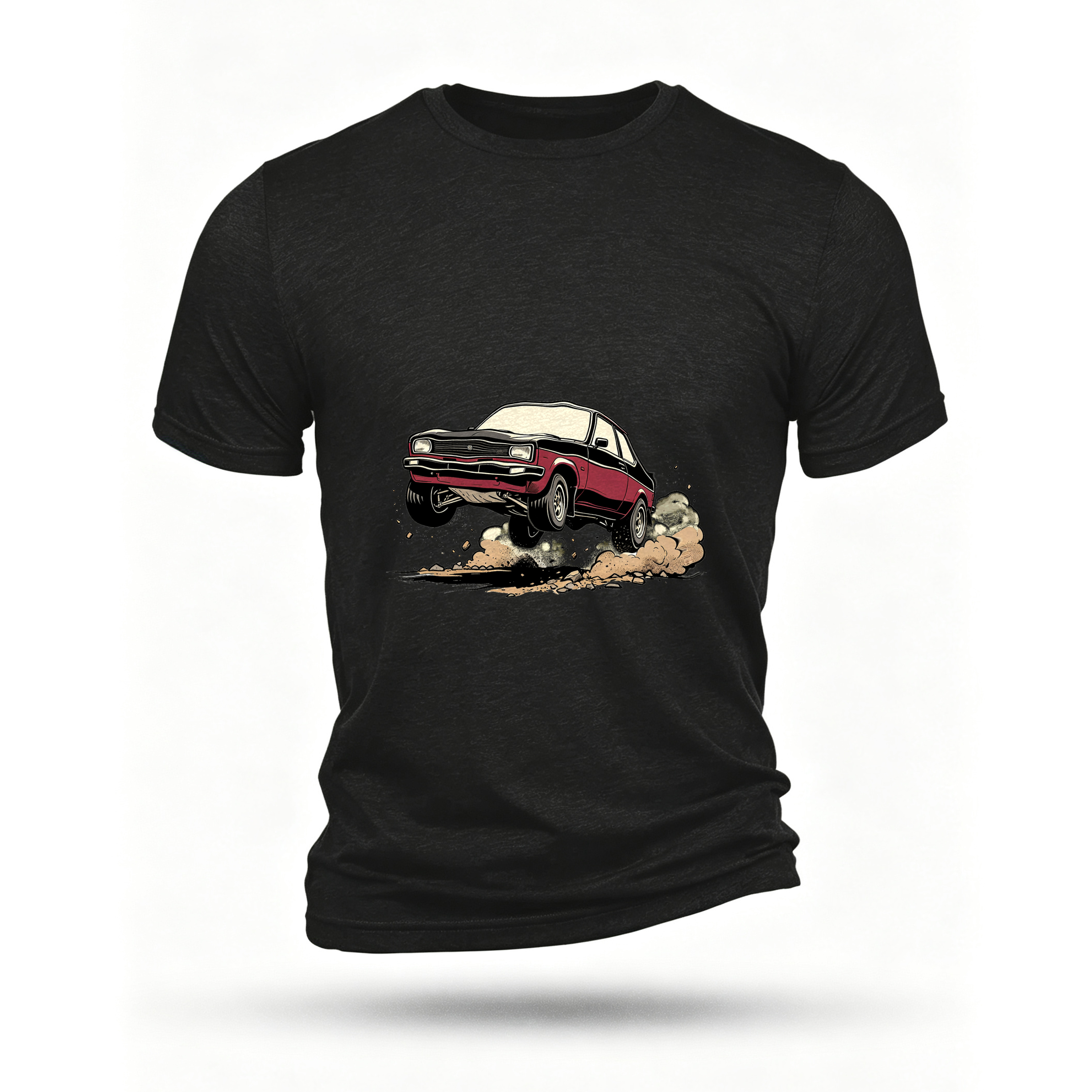 Black T-shirt, front print