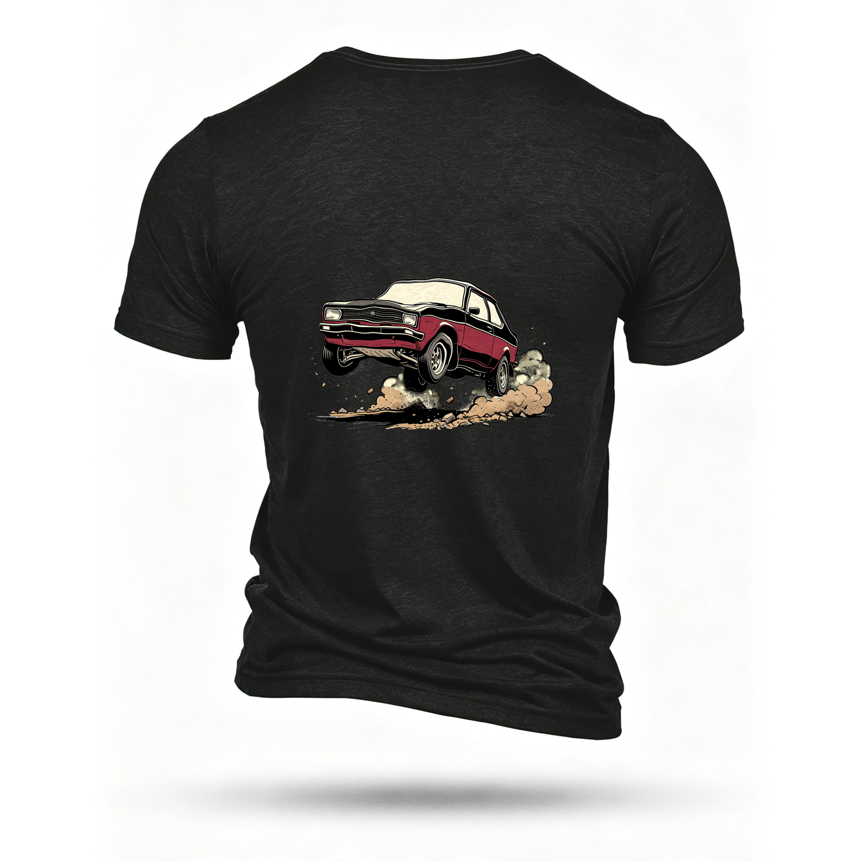 Black T-shirt, back print