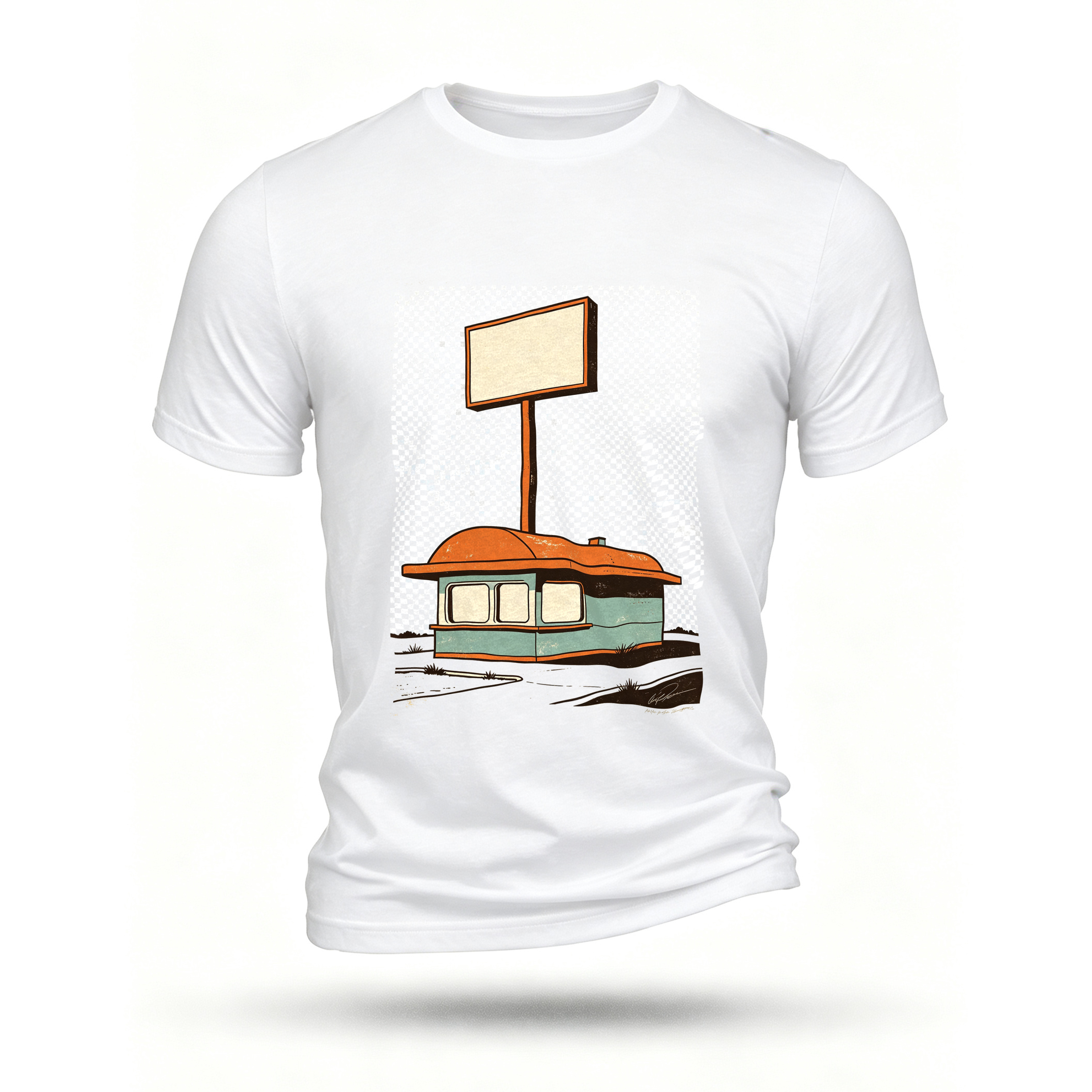 White T-shirt, front print