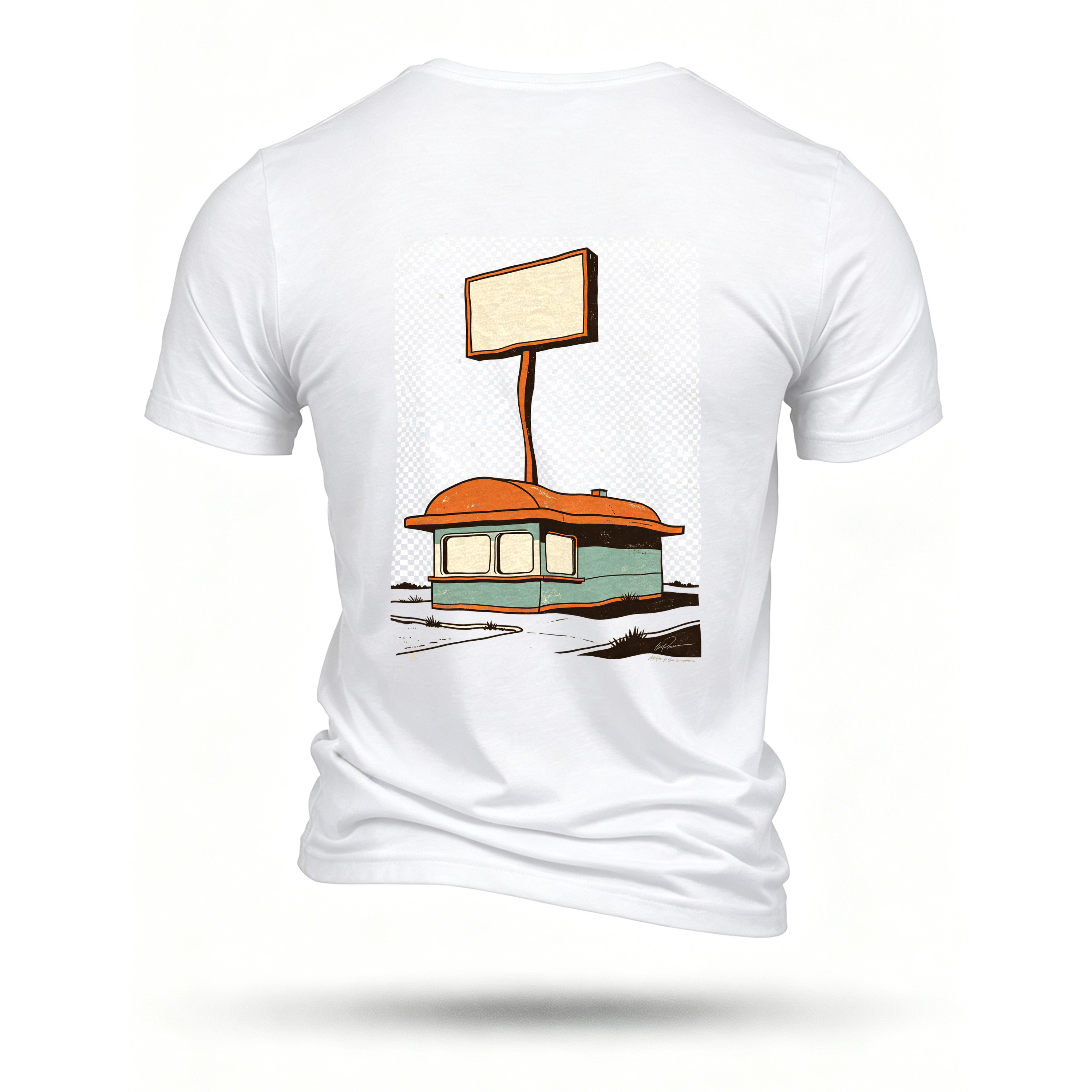 White T-shirt, back print