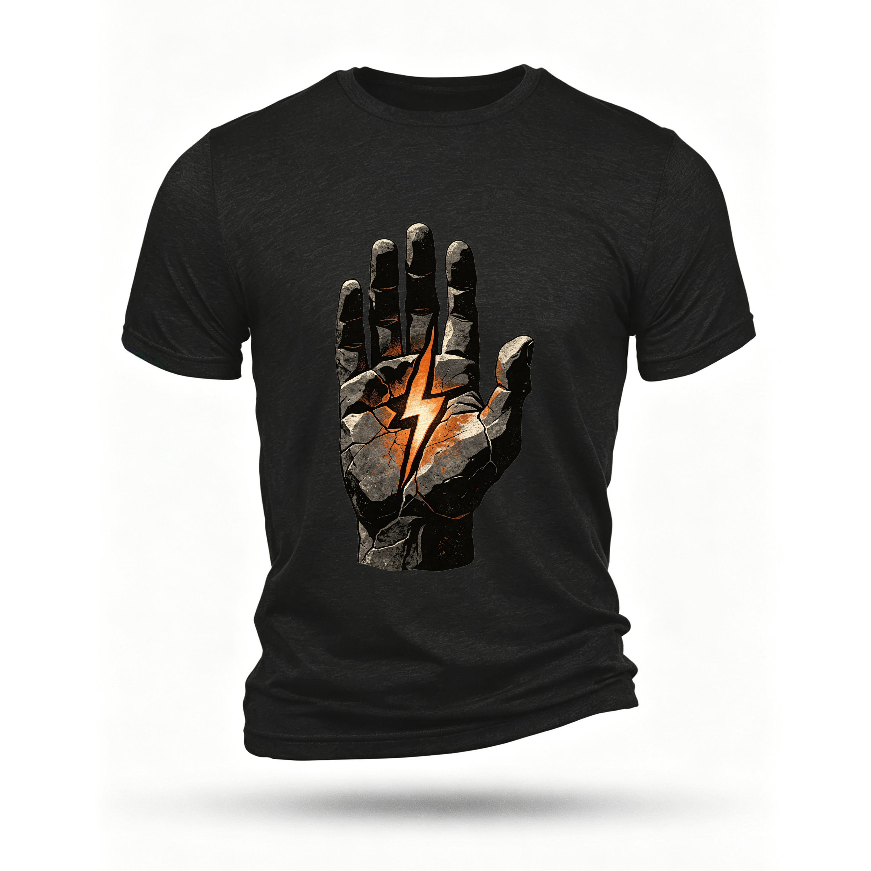 Black T-shirt, front print
