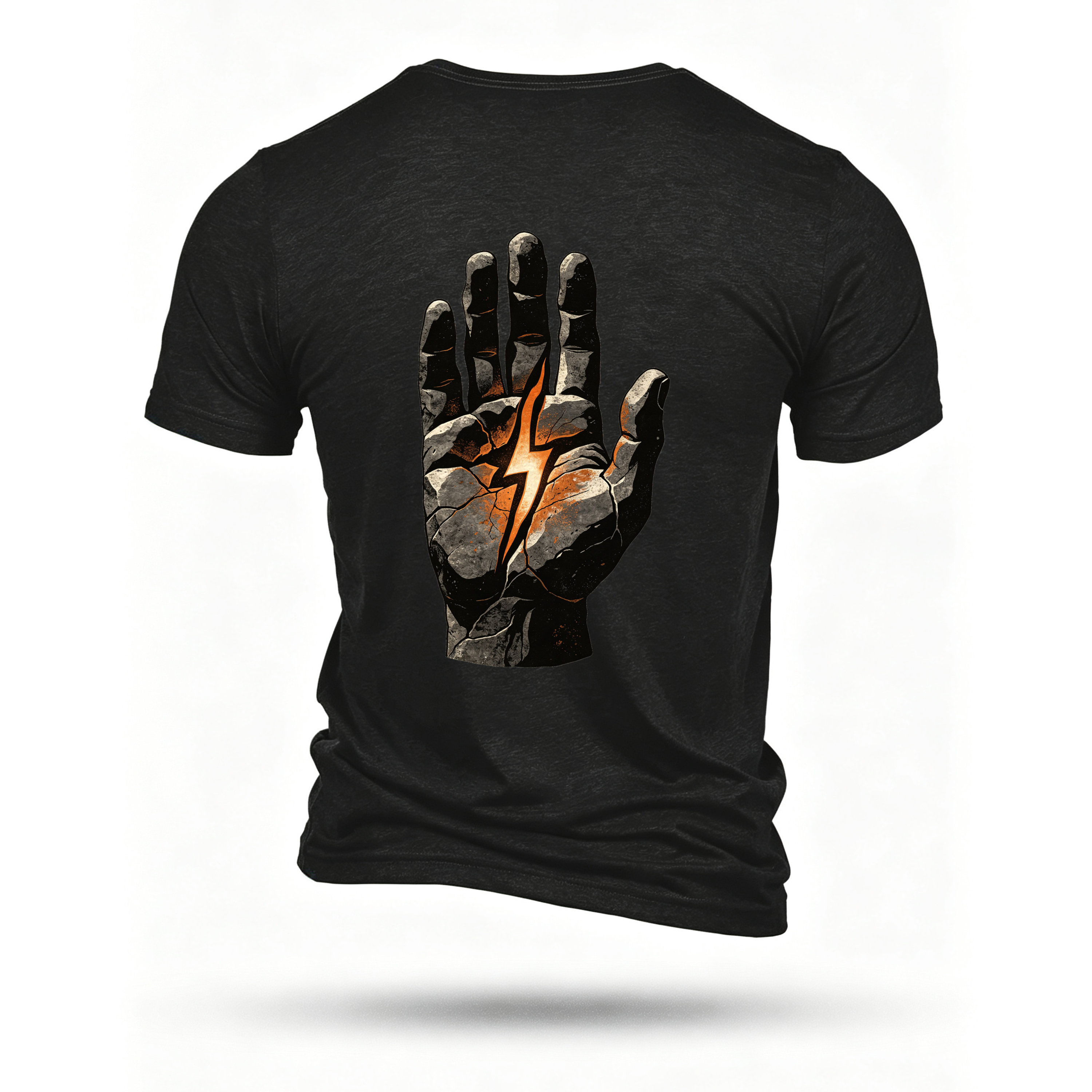 Black T-shirt, back print
