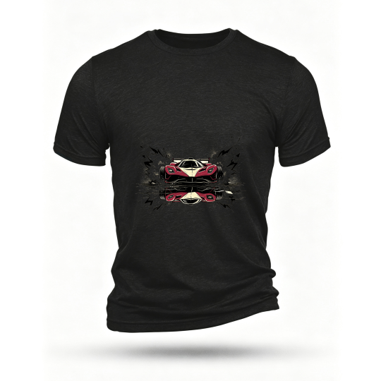 Black T-shirt, front print