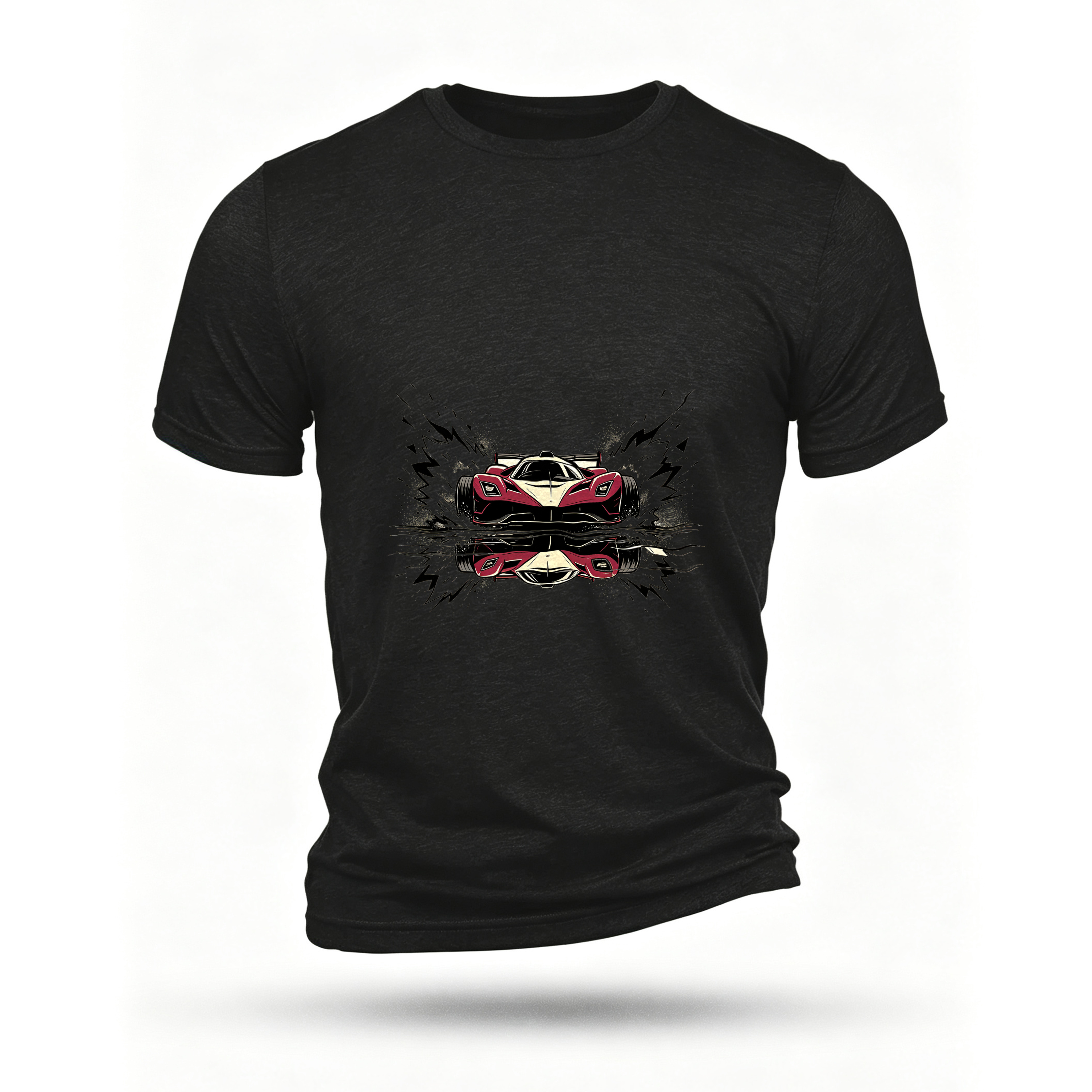 Black T-shirt, front print