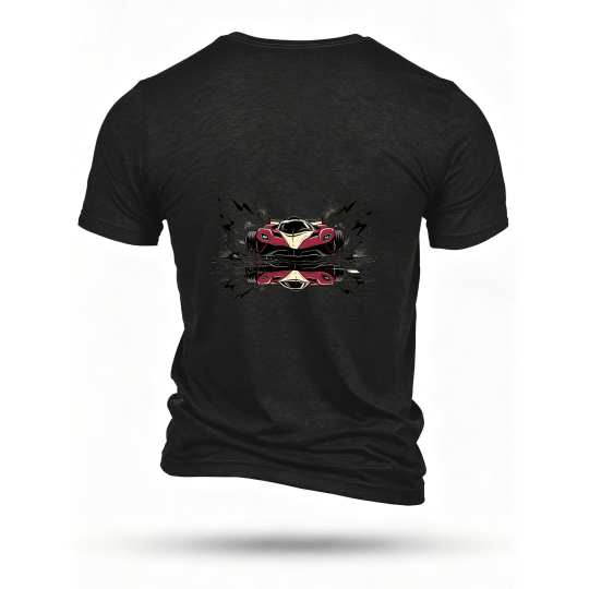 Black T-shirt, back print