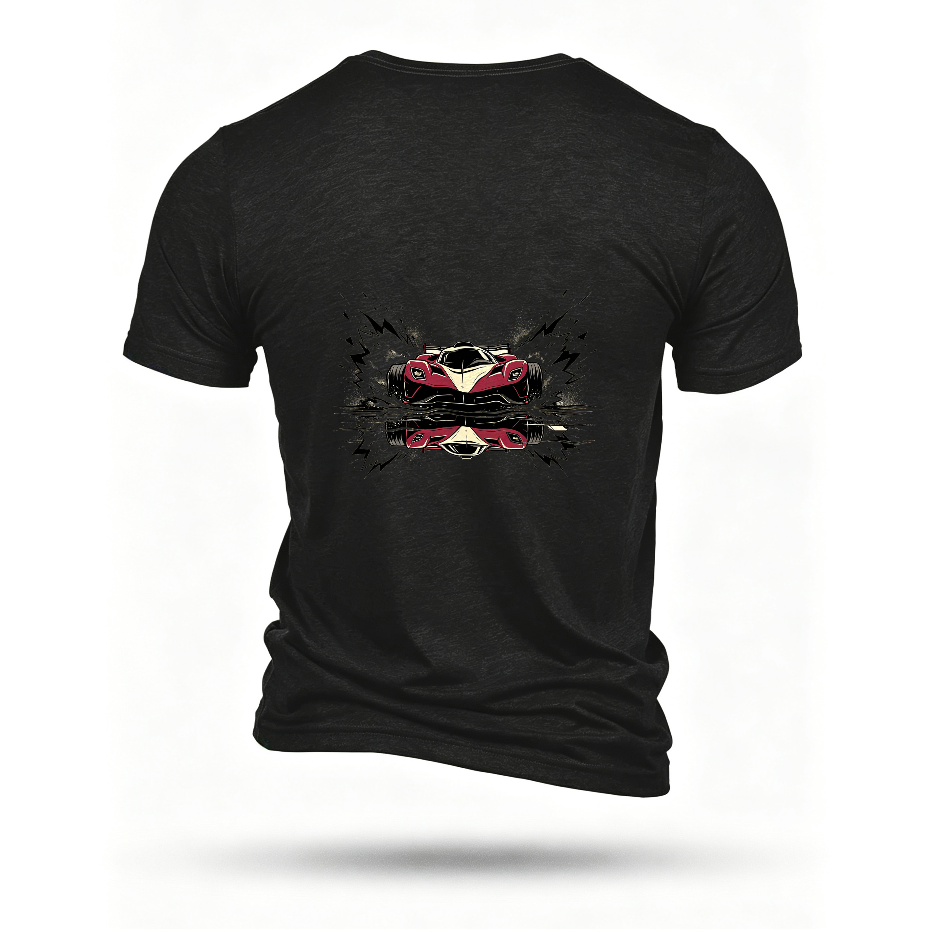 Black T-shirt, back print