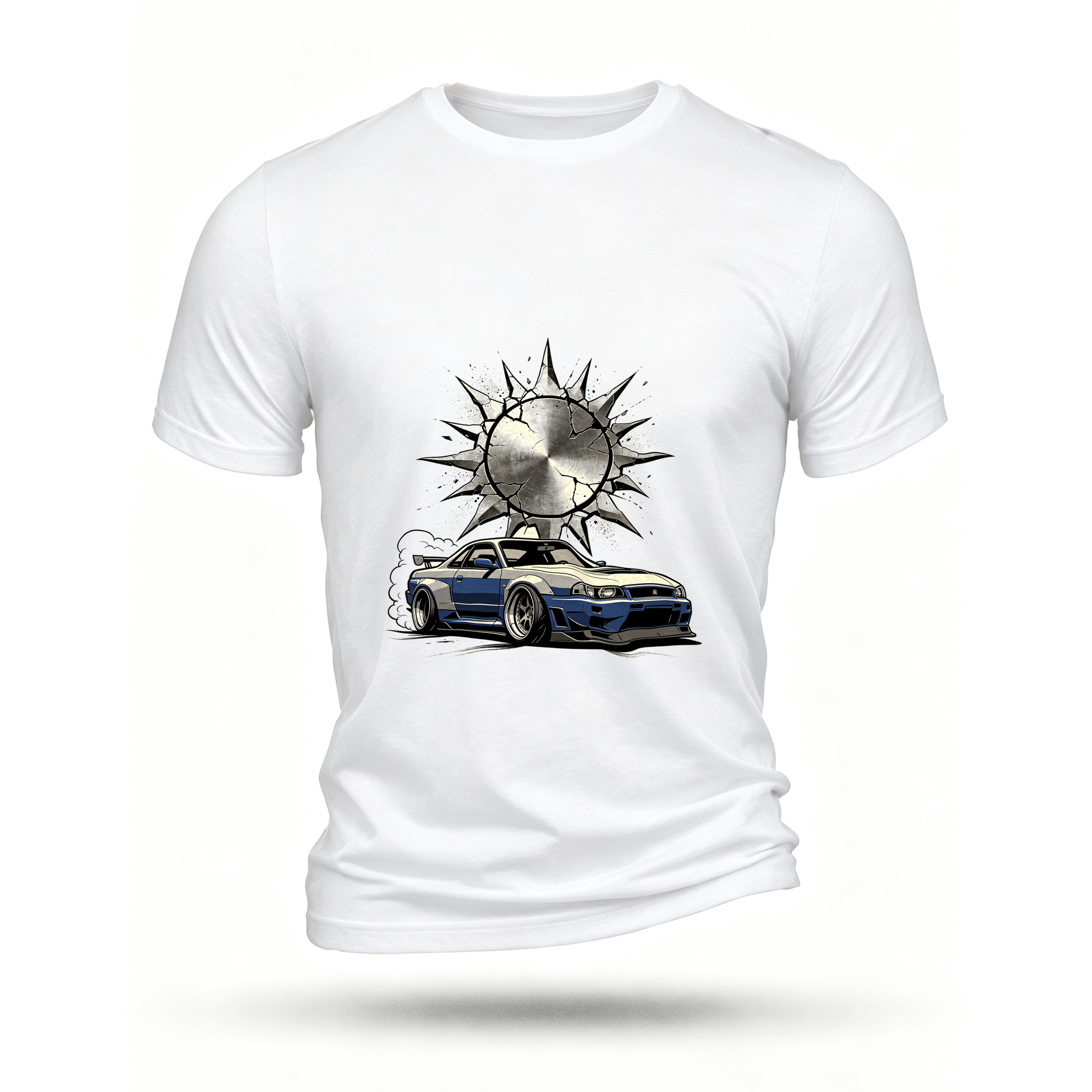 White T-shirt, front print