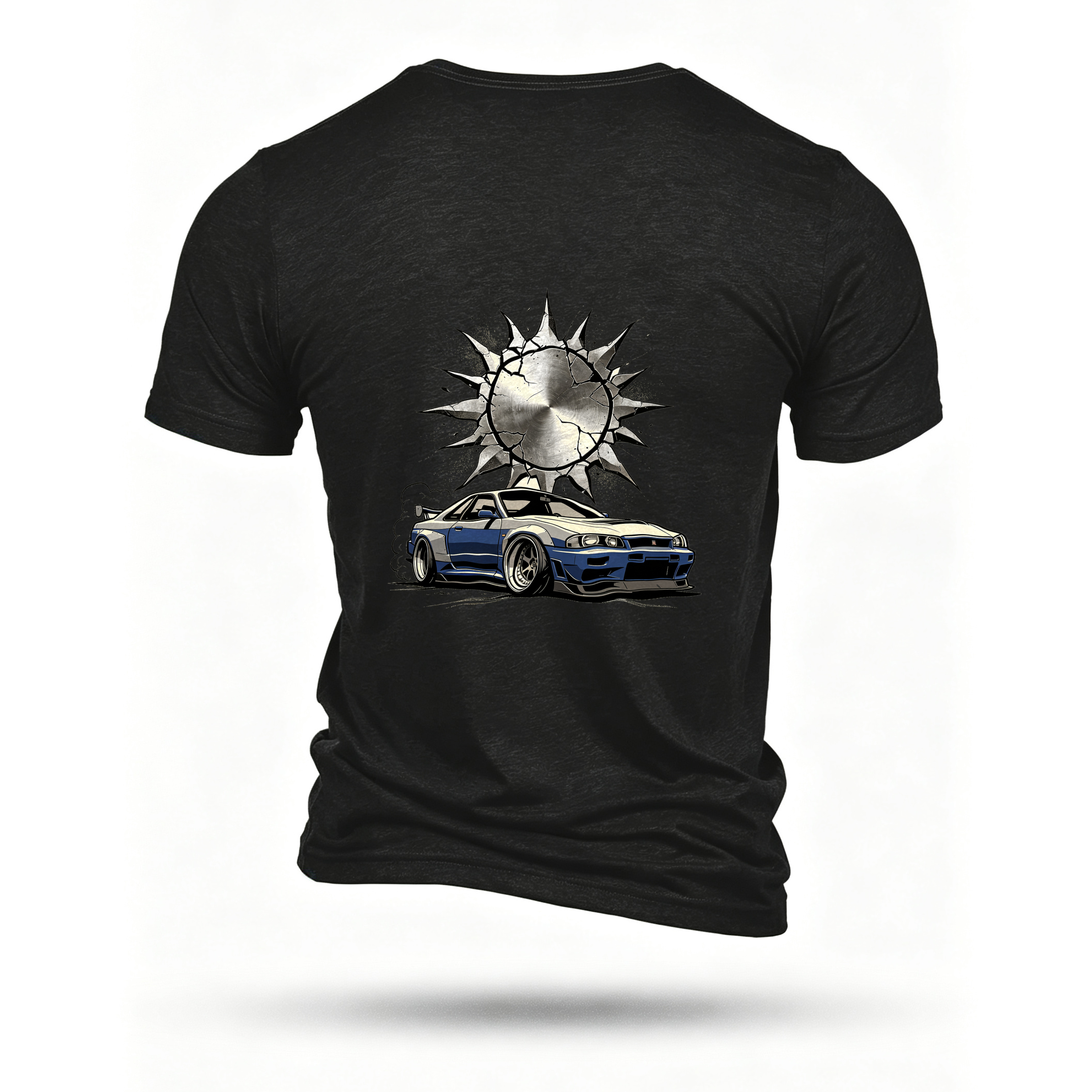 Black T-shirt, back print