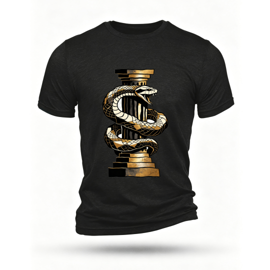 Black T-shirt, front print
