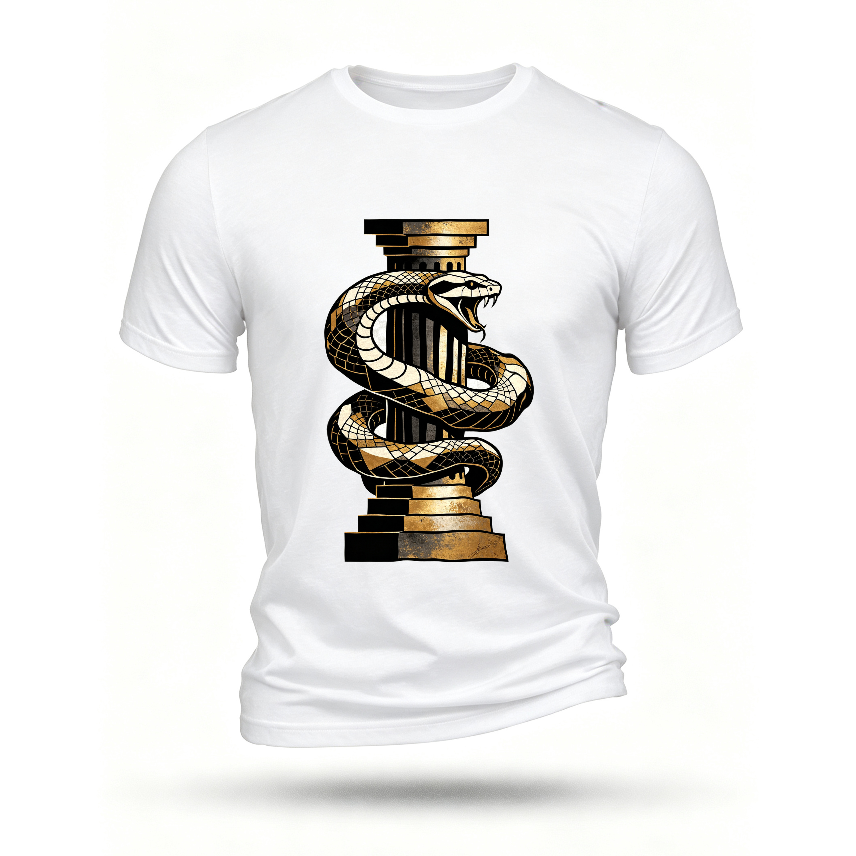White T-shirt, front print